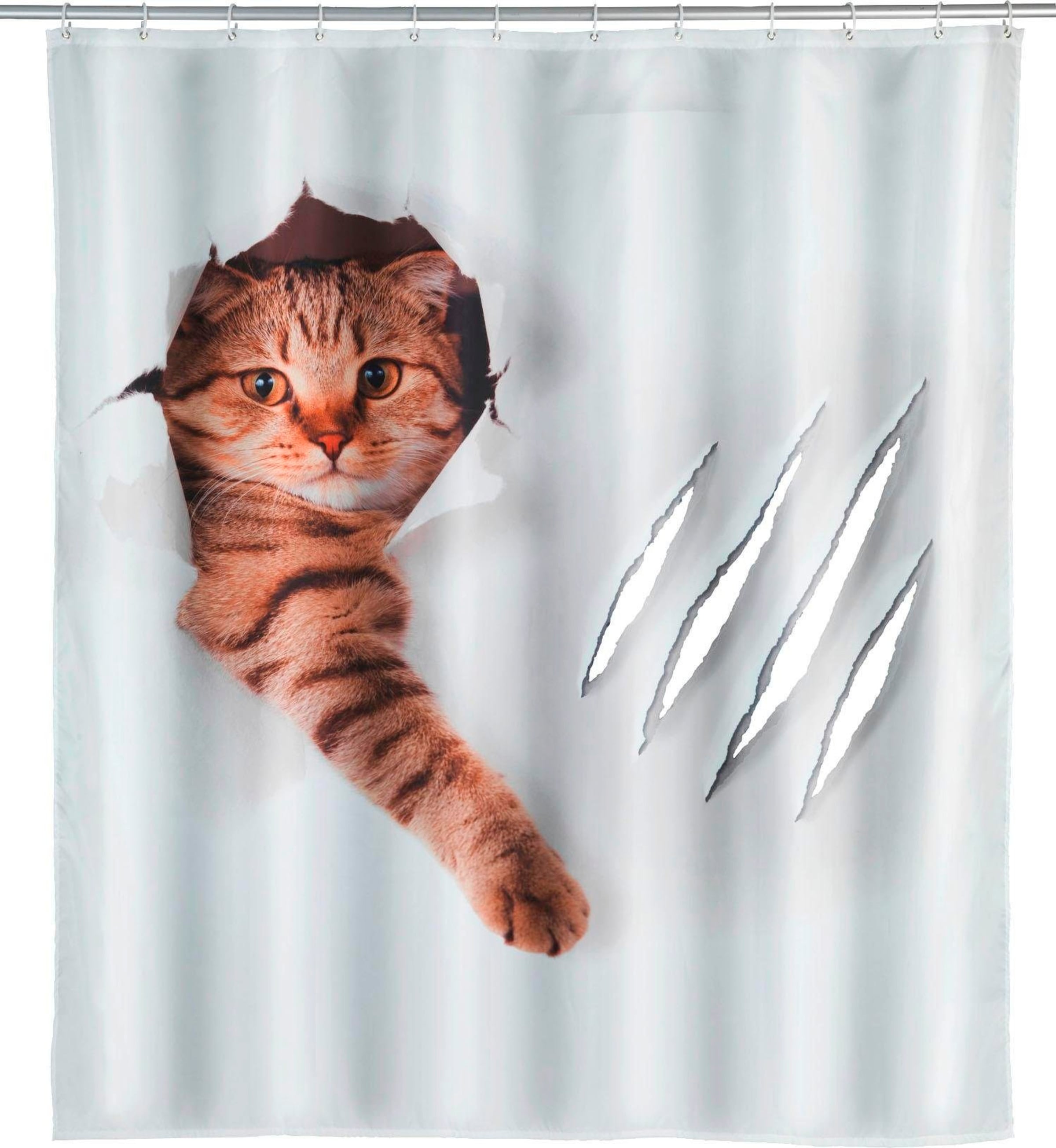 Duschvorhang »Cute Cat«, Höhe 200 cm, Polyester, waschbar