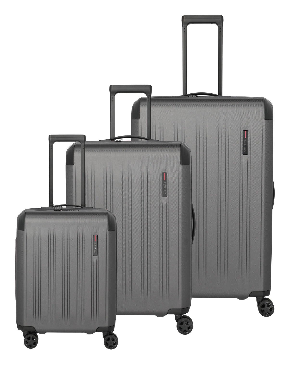 TRAVELITE Trolleyset »DYNAMIIC S+/M/L, verschiedene Farben« Hartschalen-Koffer ABS Volumenerweiterung anthrazit