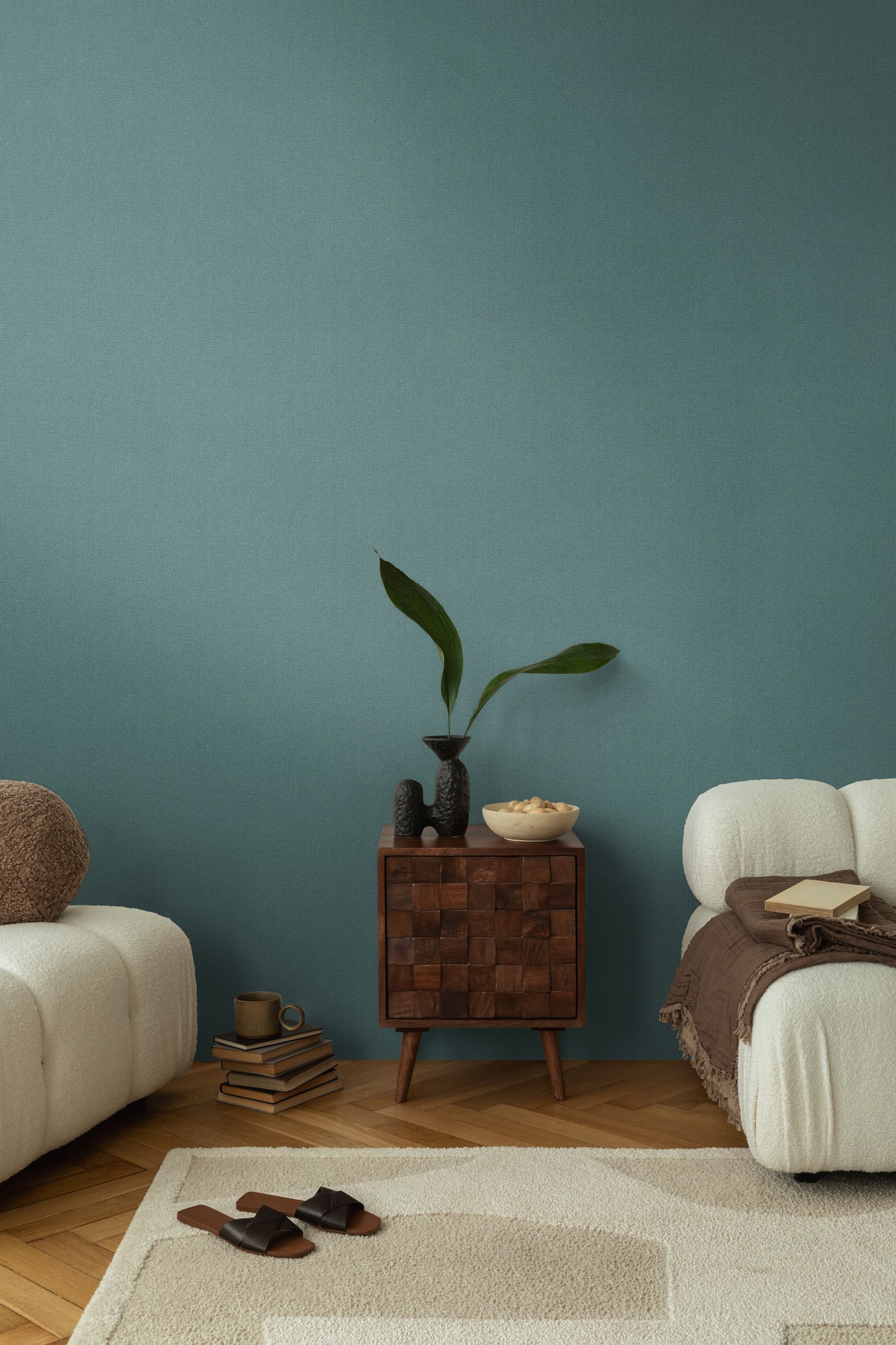 CosmoLiving by Cosmopolitan Vliestapete »Metallic Weave – Struktur-Unitapete« matt strukturiert Elegante Struktur-Vliestapete mit Metallic-Effekt