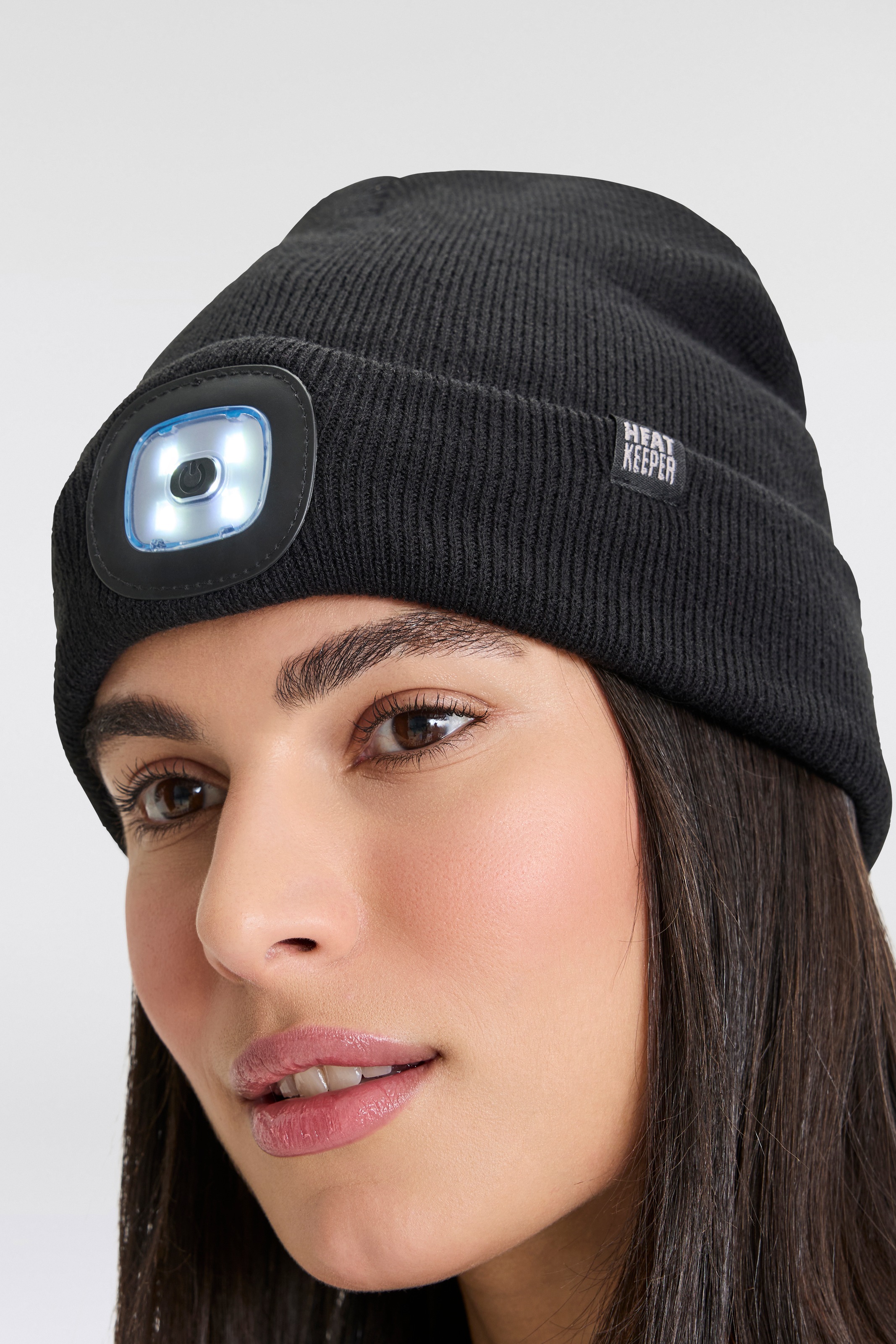 Heatkeeper Strickmütze »MEN THERMAL BEANIE+LED LIGHT RECHARGE« wiederaufladbarer, abnehmbaren LED-Leuchte für die dunkle Jahreszeit