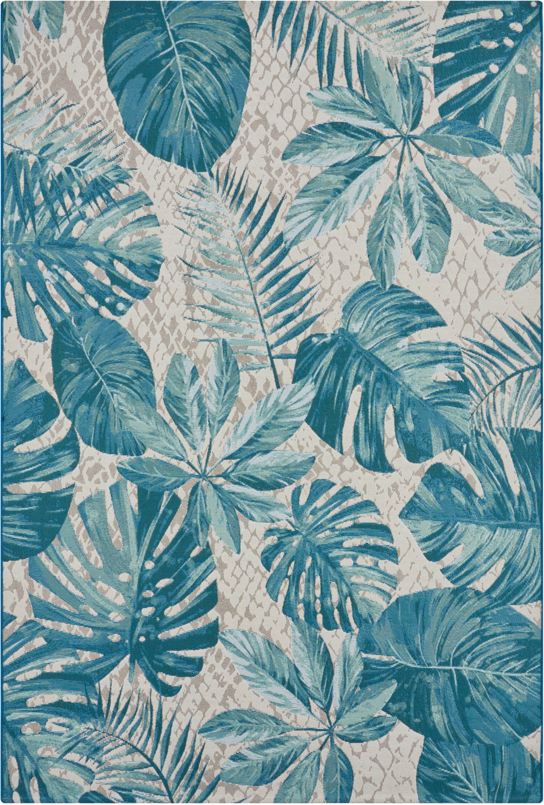 HANSE Home Outdoorteppich »Tropical Leaves«, rechteckig, 3 mm Höhe, In-& Outdoor, Wetterfest, Balkon, Garten, Wohnzimmer, Floral, Palme
