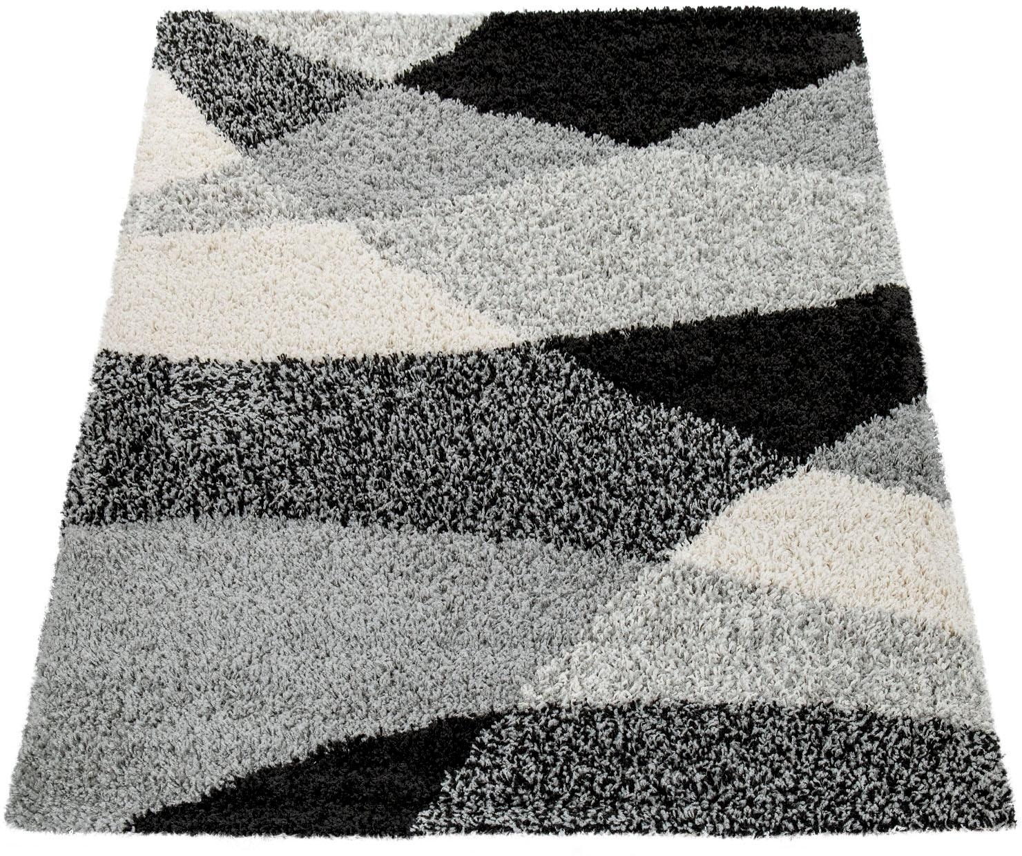 Paco Home Hochflor-Teppich »Mango 308«, rechteckig, 34 mm Höhe, weicher Shaggy, modernes Design, ideal im Wohnzimmer & Schlafzimmer