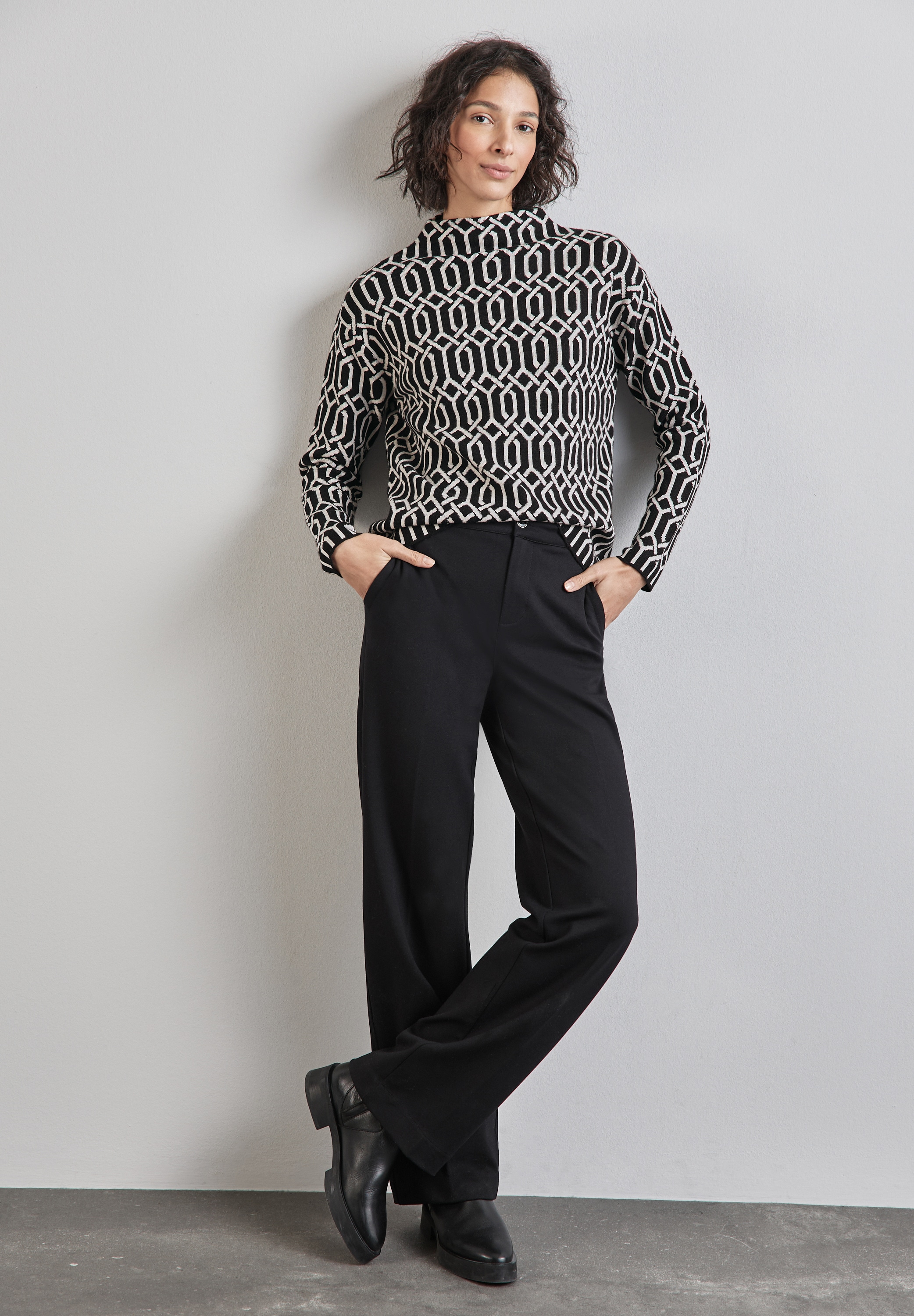 STREET ONE Strickpullover, mit grafischem Muster