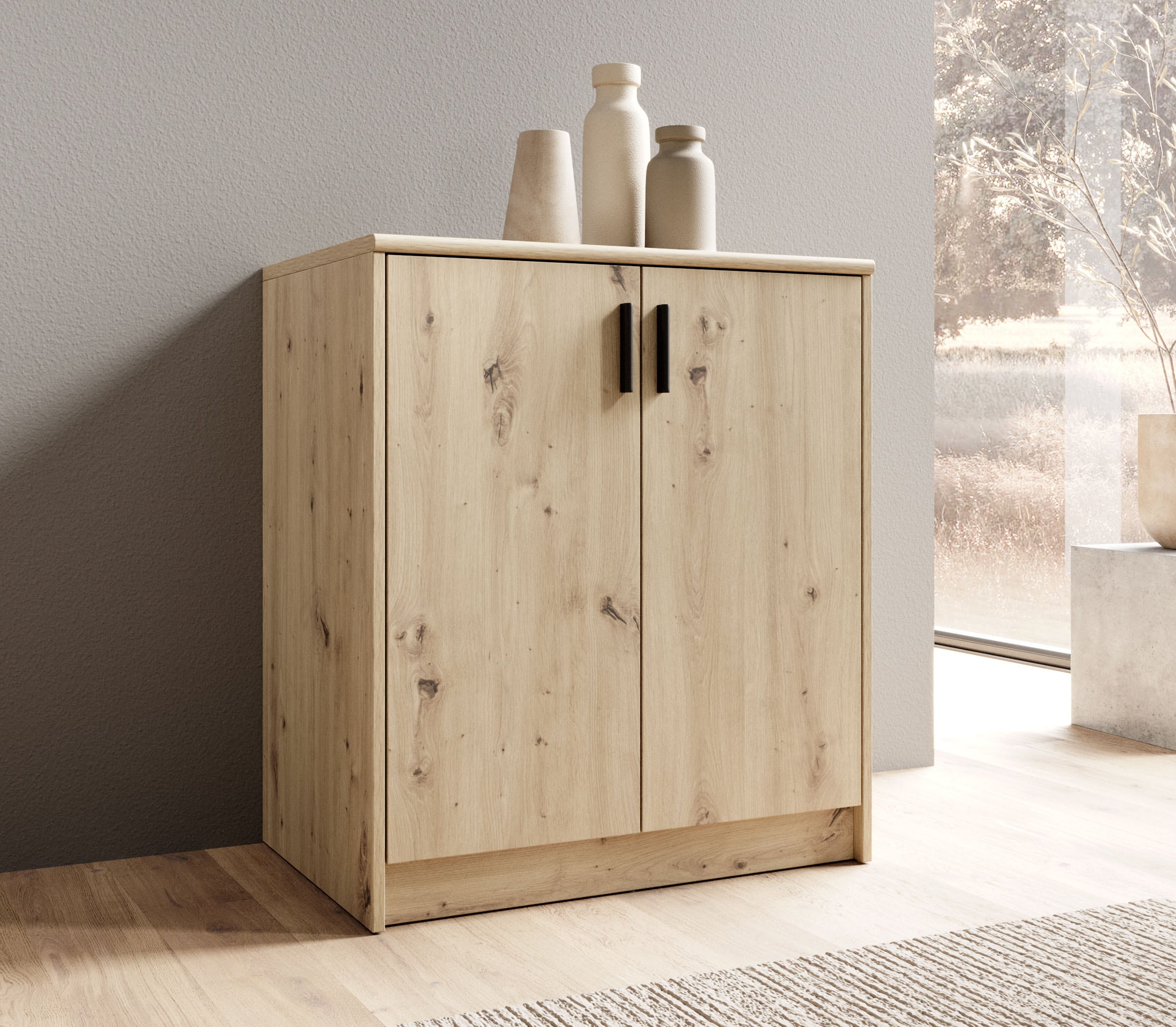 HBZ Sideboard »Nelly Kommode, BxHxT 74x86x50cm«, (1 St.), Breite 74cm, Einlegeböden verstellbar, foliert