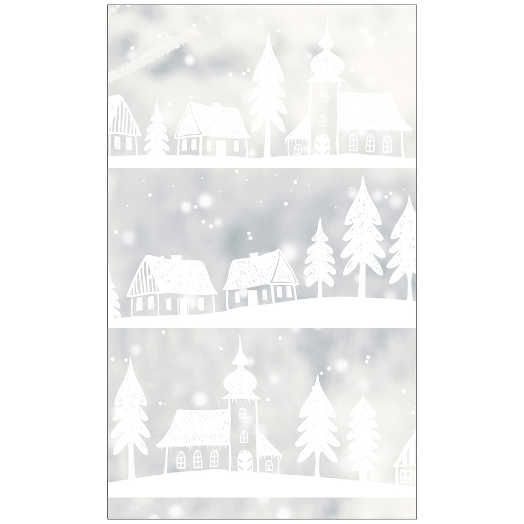 MySpotti Fensterfolie »Look Winter Village white«, halbtransparent, glattstatisch haftend