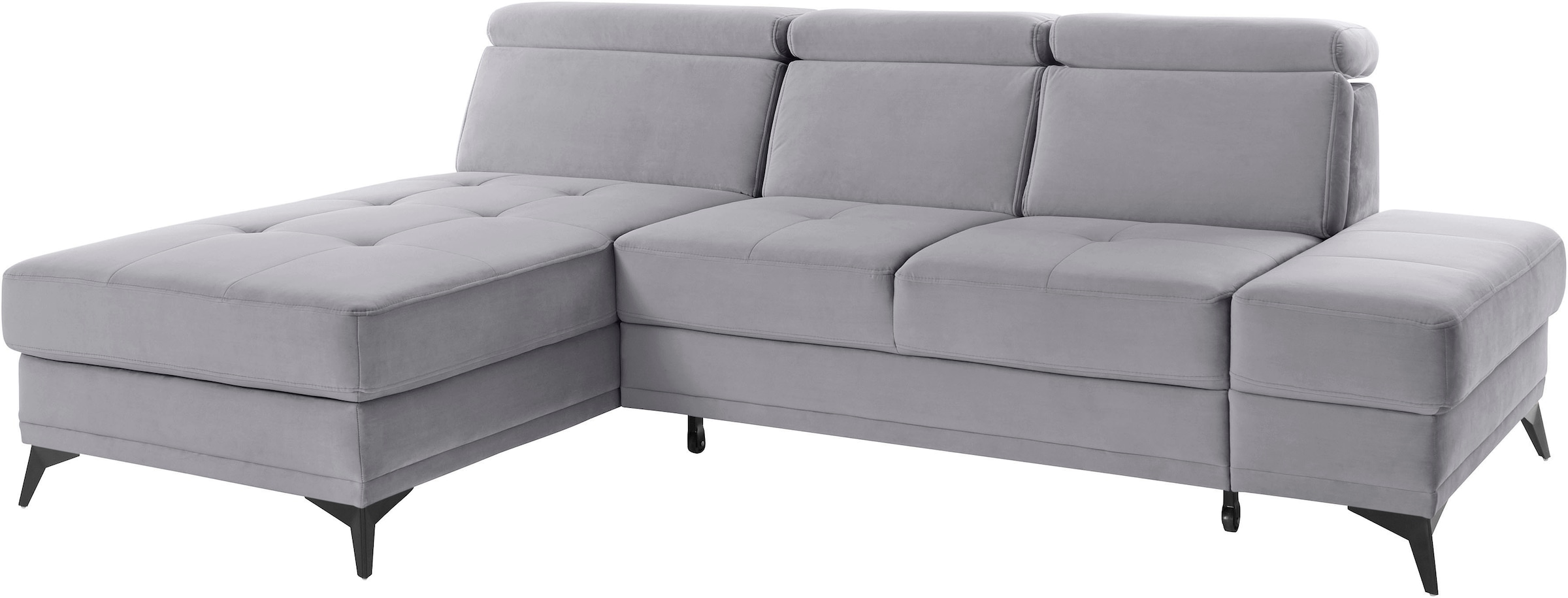 INOSIGN Ecksofa »Cardiz L-Form«, inkl.Kopfteilverstellung und Federkern wahlweise mit Bettfunktion
