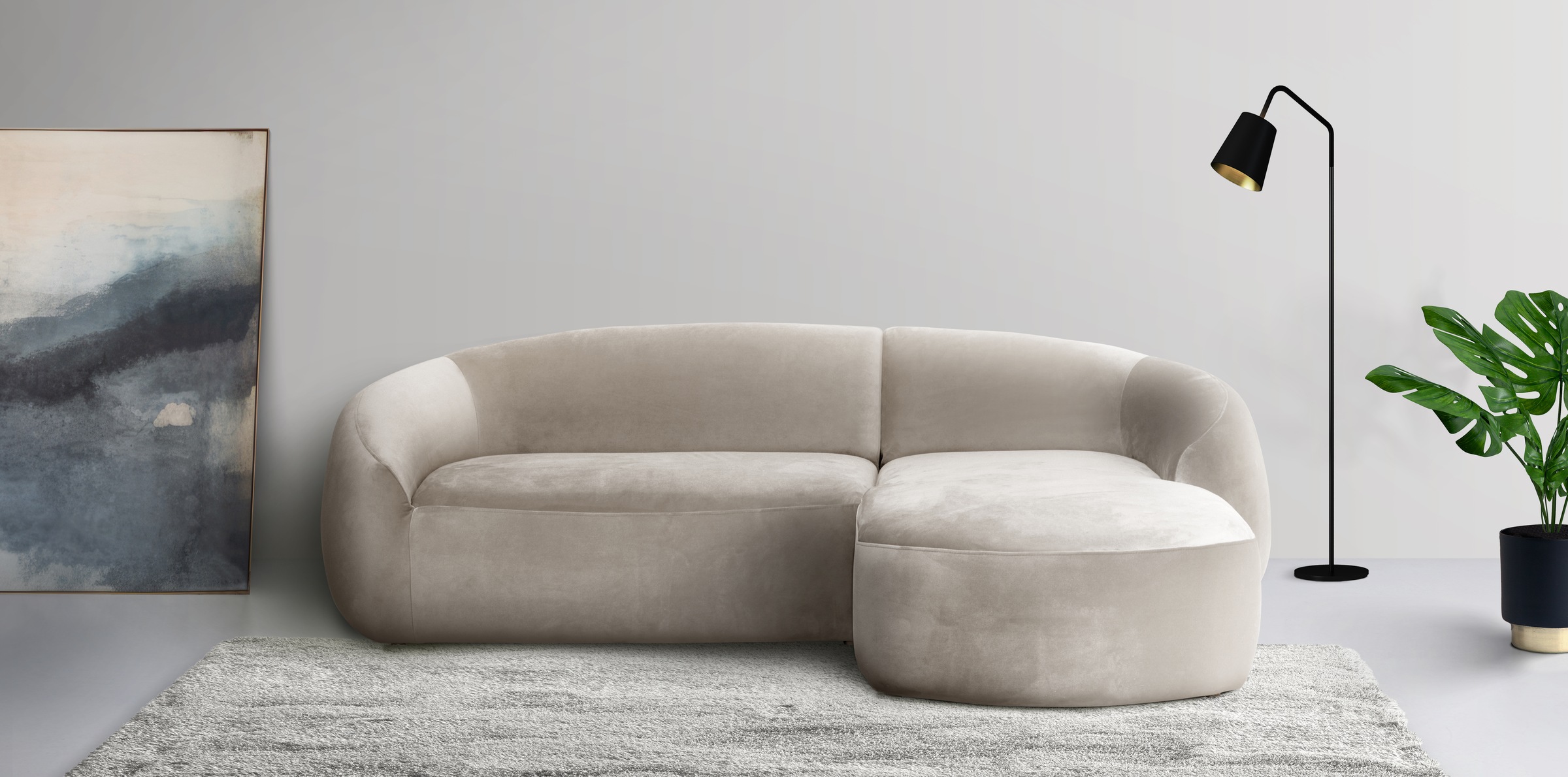 LeGer Home by Lena Gercke Ecksofa »L-Form, Designersofa, organische Form, M günstig online kaufen