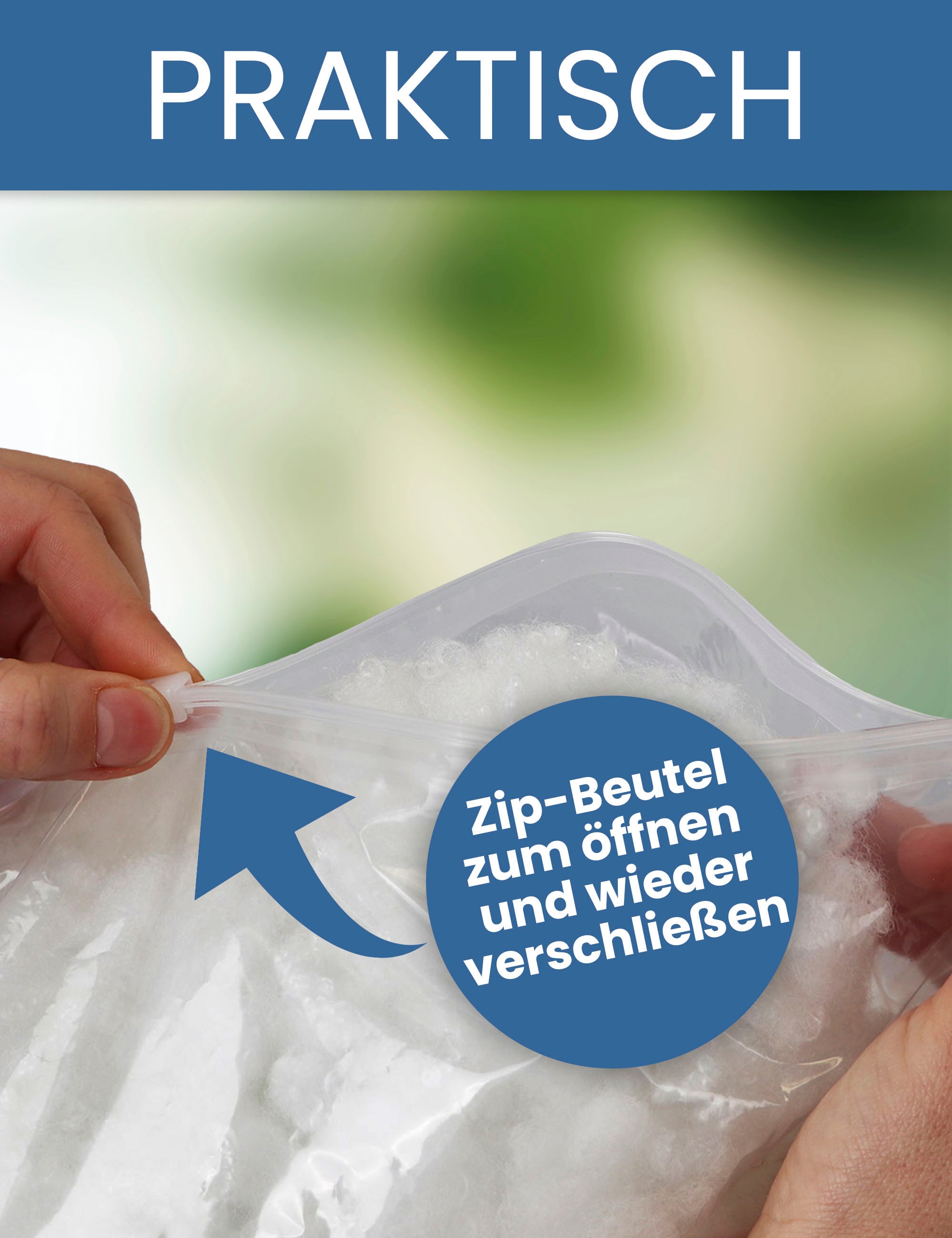 Primaflor-Ideen in Textil Kissenfüllung »PES Faserbällchen Füllmaterial«, Füllmaterial für Kissen, Kuscheltiere & Puppen, Möbel, waschbar