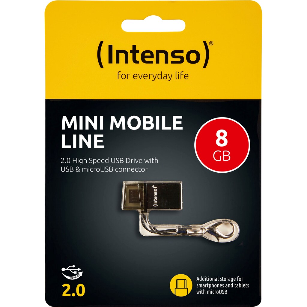 Intenso USB-Stick »Mini Mobile Line«, (Lesegeschwindigkeit 20 MB/s)