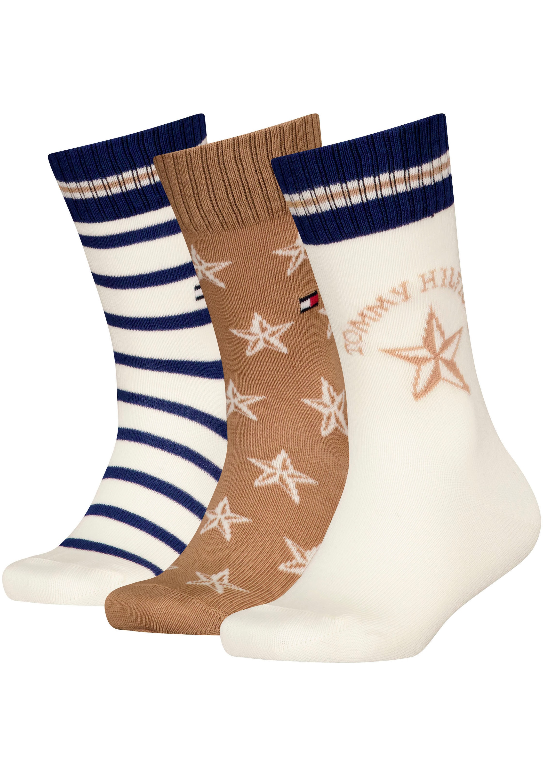 Tommy Hilfiger Socken, (3 Paar), mit auffälliger Musterung