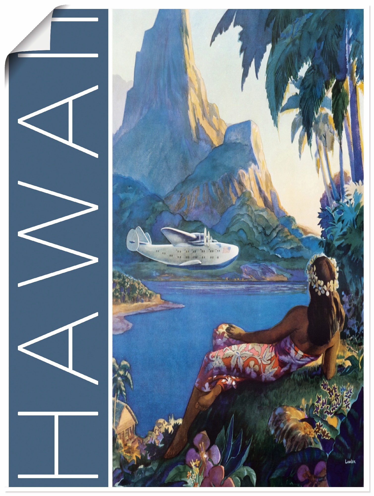 Artland Poster »Hawaii Vintage Reiseplakat« Amerika 1 Stk. tlg. als Alubild günstig online kaufen