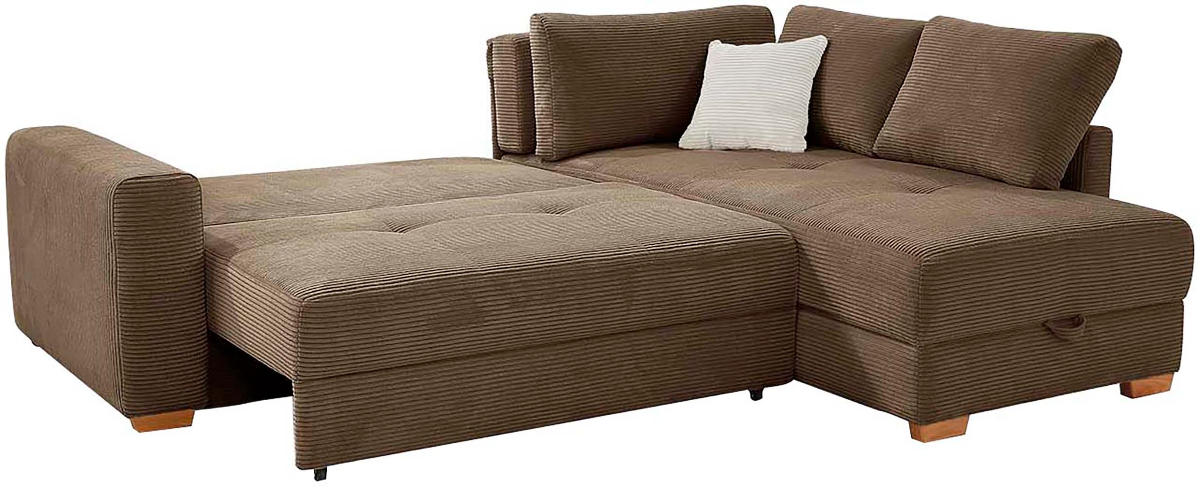 Jockenhöfer Gruppe Ecksofa »Sunset, Dauerschlafsofa mit«, Tonnentaschen-Federkern, 5cm Kaltschaumtopper, flexible montierbar