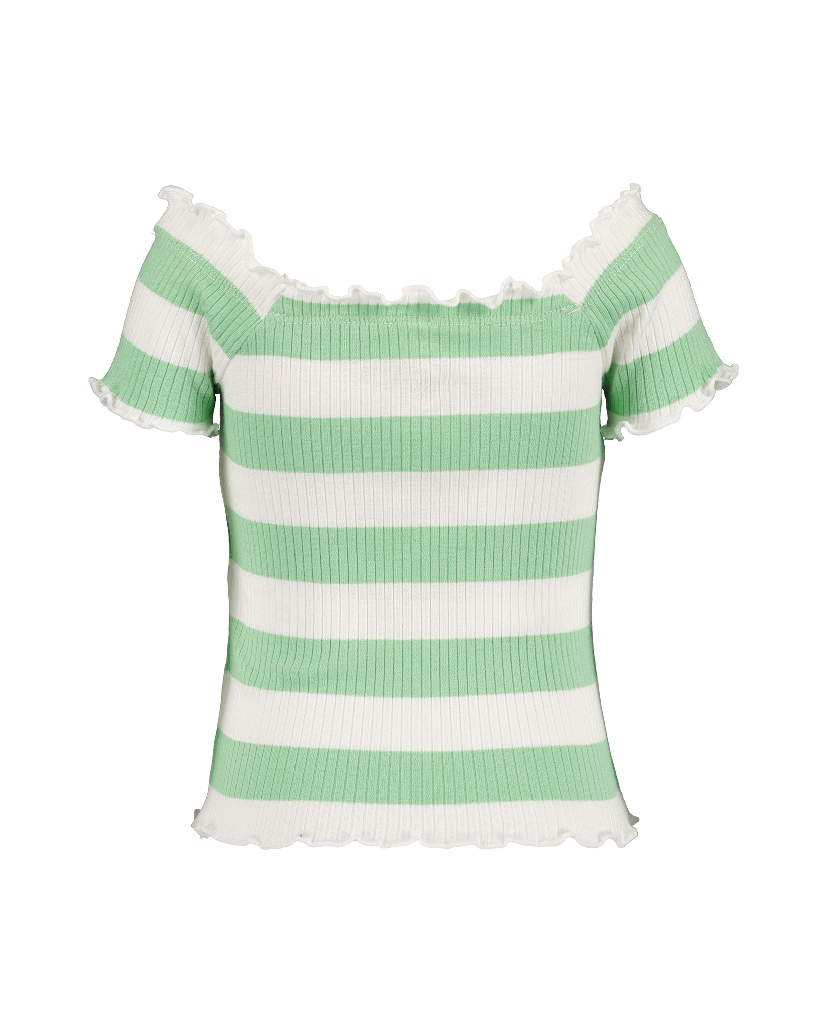 Blue Seven Carmenshirt, (Packung, 2 tlg.), mit gewellten Kanten und romantischem Carmen-Ausschnitt