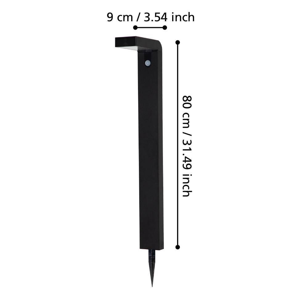 EGLO Stehlampe »BARACCONI«, 18 flammig, Leuchtmittel LED-Modul | LED wechselbar, Außenlampe mit Erdspieß, Bewegungsmelder, Solar, Down Light, IP44