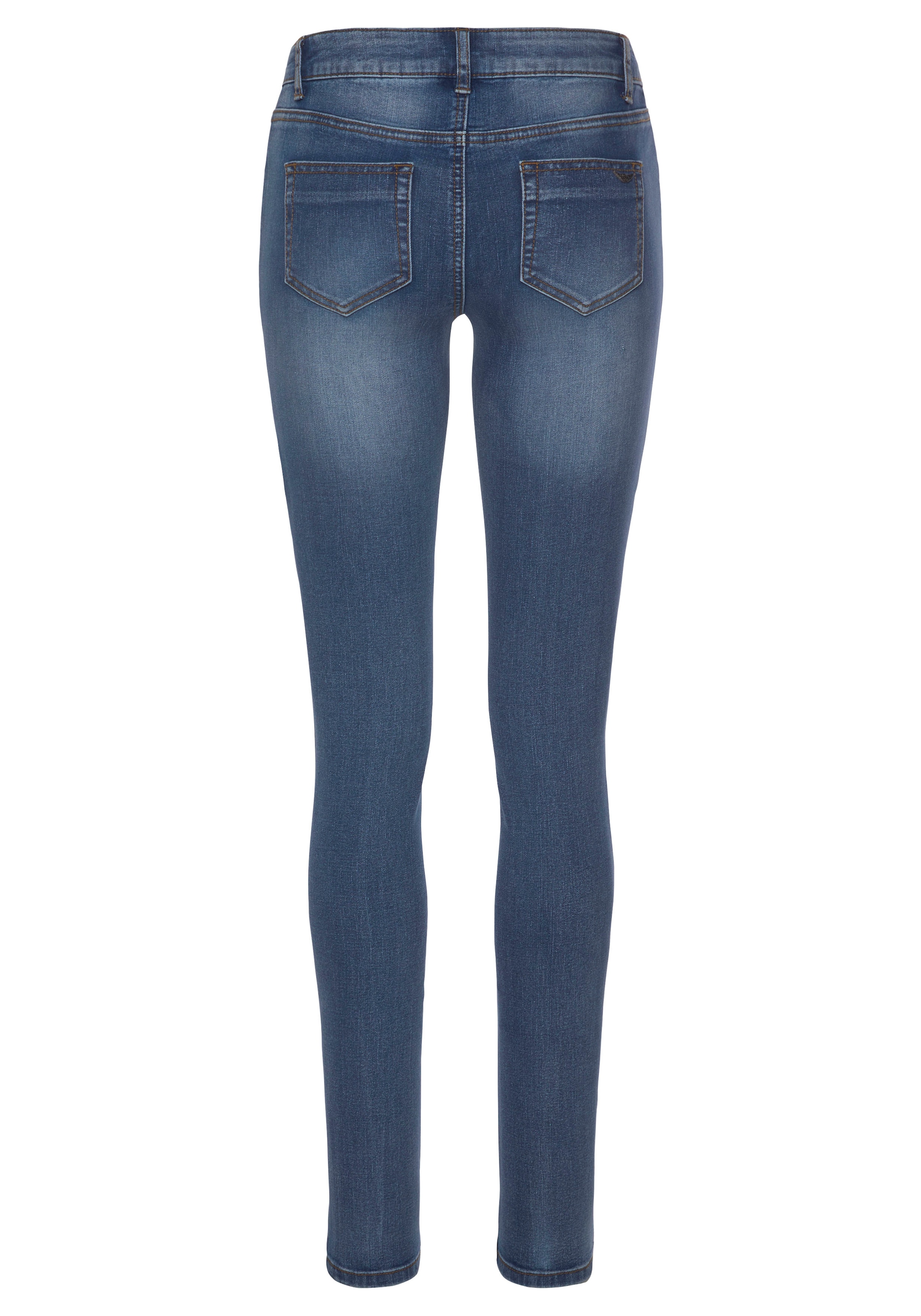 Arizona Skinny-fit-Jeans »mit Keileinsätzen«, extra-enger Beinschnitt, niedrige Leibhöhe
