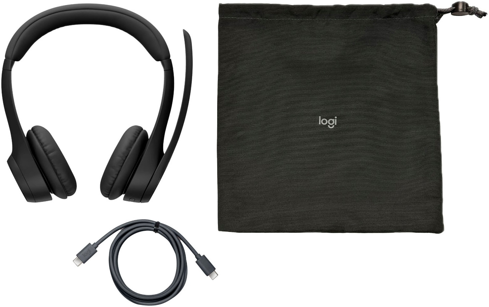 Logitech Bluetooth-Kopfhörer »Zone 305 (Teams-Version)«, Bluetooth-A2DP Bluetooth-AVRCP Bluetooth, Stummschaltung-integrierte Steuerung für Anrufe und Musik