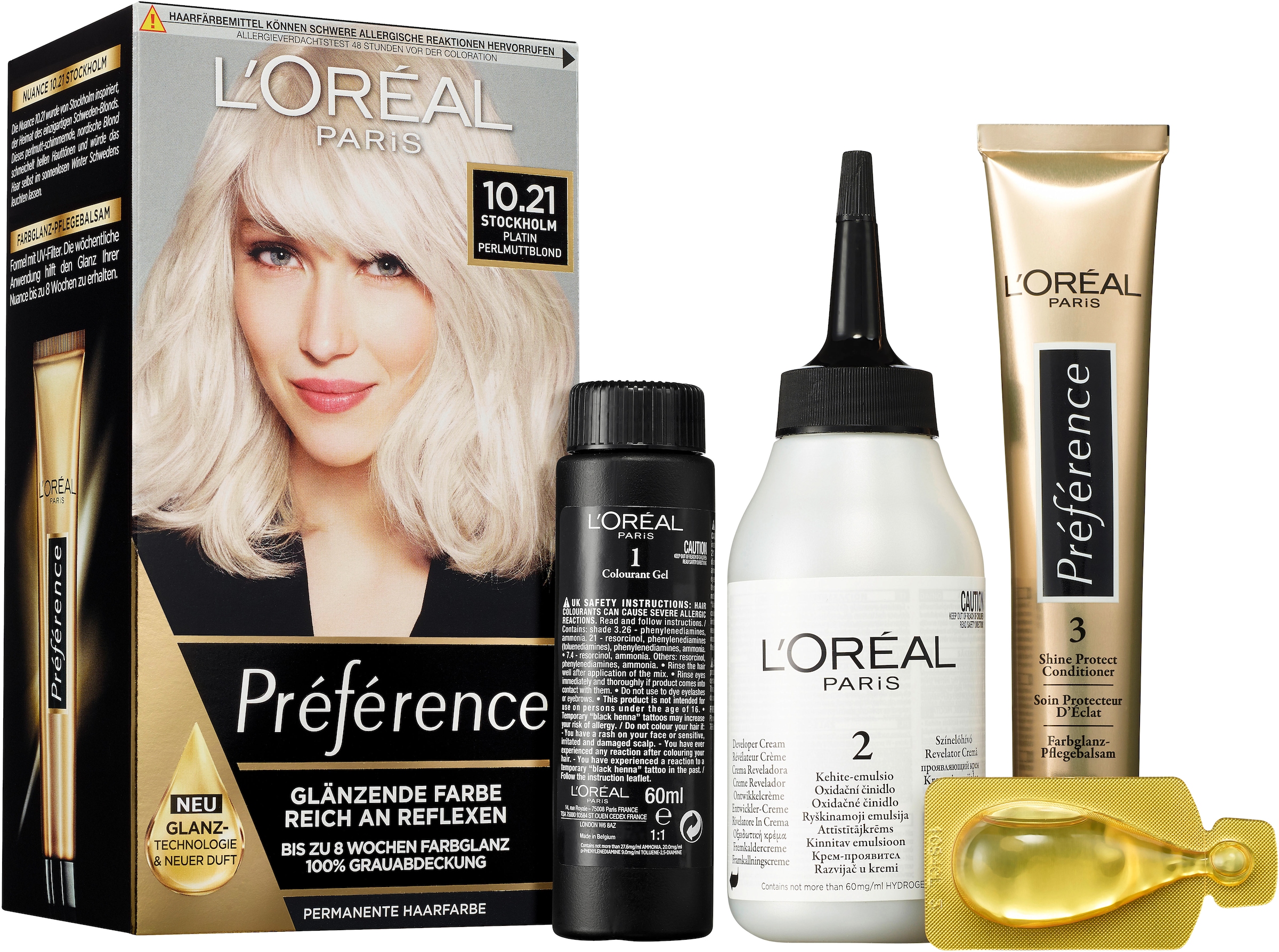 L'ORÉAL PARIS Coloration »Préférence«, (Packung, 3 tlg.), mit pflegender Formel