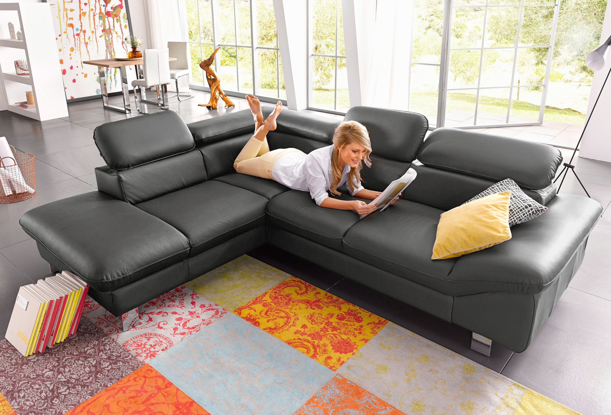 COTTA Ecksofa "Driver L-Form" mit Kopfteilverstellung, wahlweise mit Bettfu günstig online kaufen