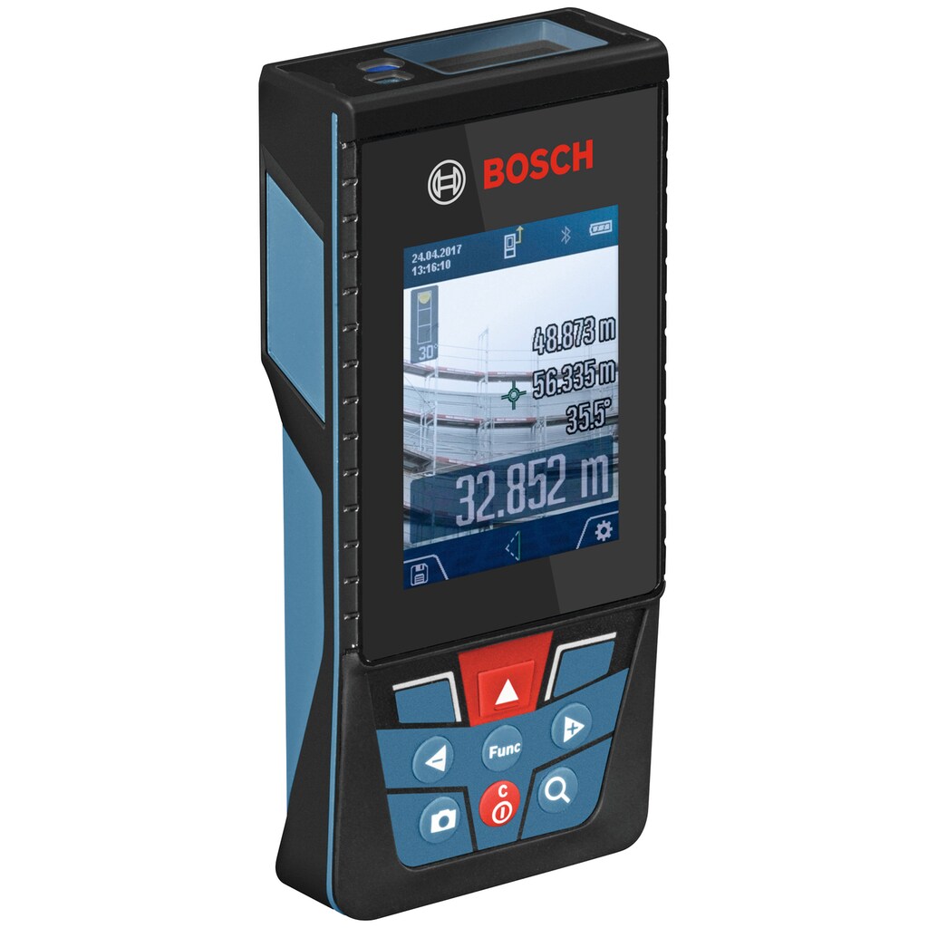 Bosch Professional Entfernungsmesser »GLM 120 C + BT 150«, (Set), Messbereich: 120m, mit integriertem Akku und Ladegerät