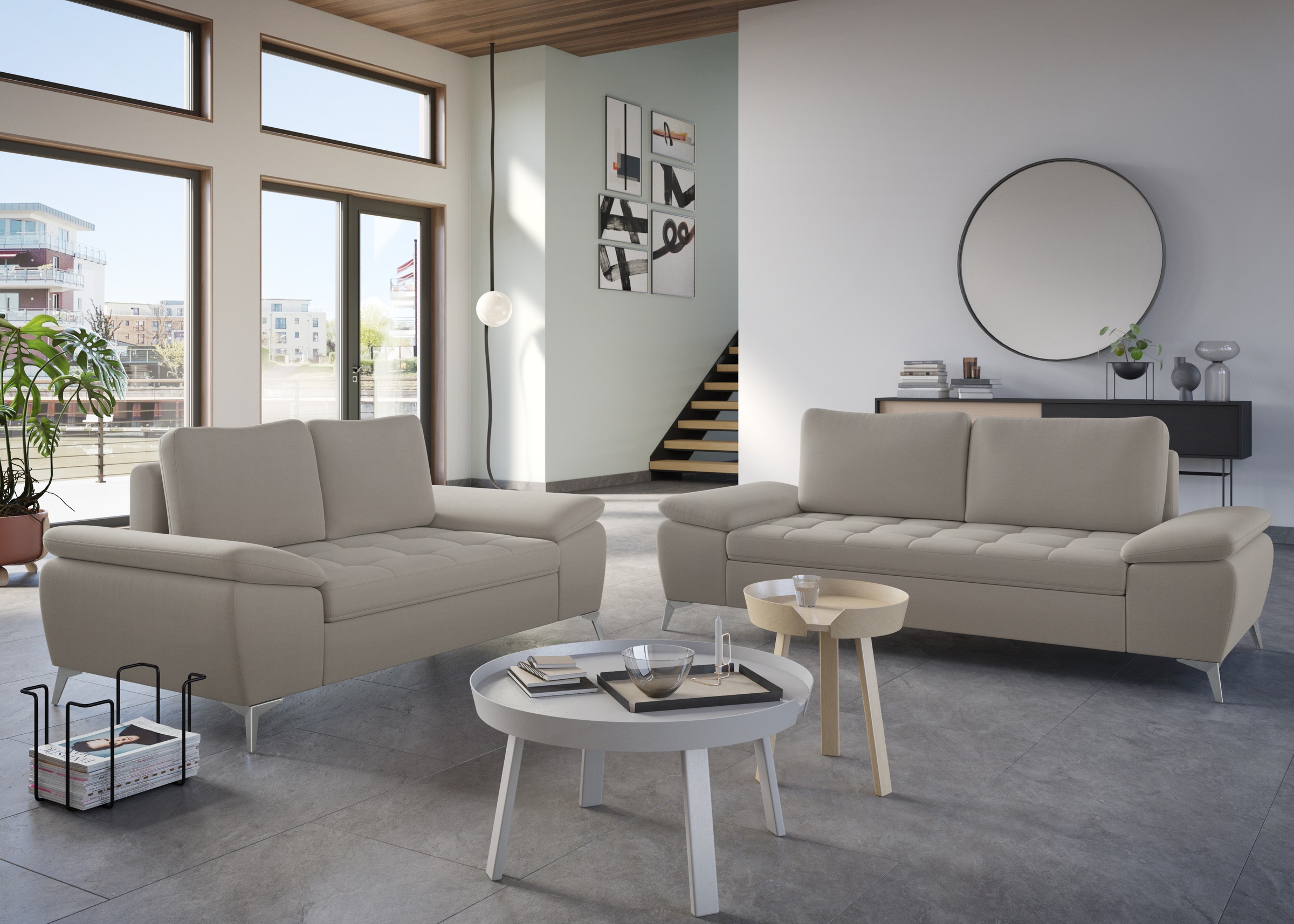 sit&more 2,5-Sitzer »Latigo«, mit hochwertigen Metallfüßen