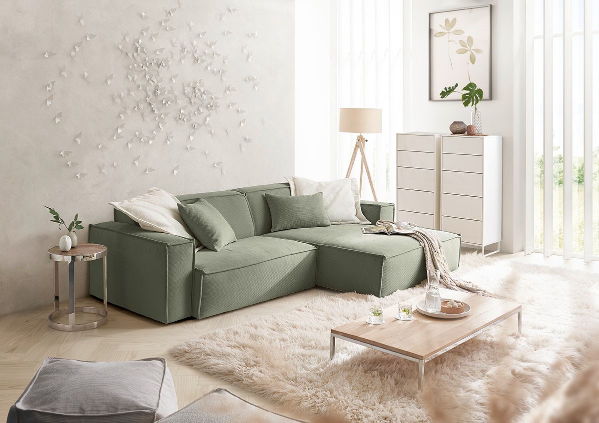 3C Candy Ecksofa »Matteo in elegant, kubischer Formensprache, bequem, L-For günstig online kaufen