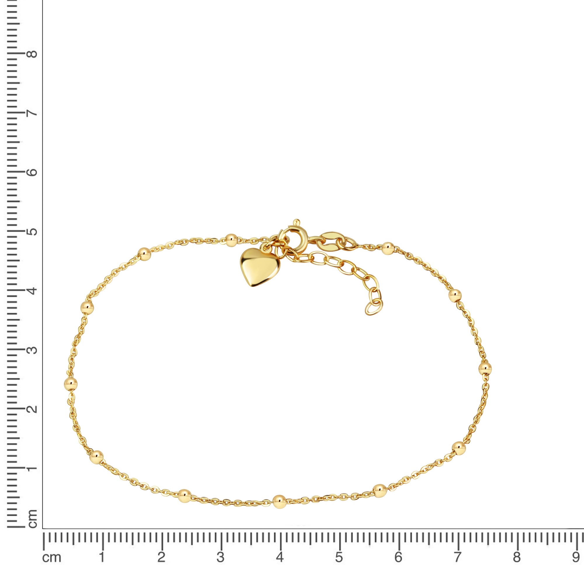 Vivance Fußkette »925/- Sterling Silber vergoldet Kugeln«