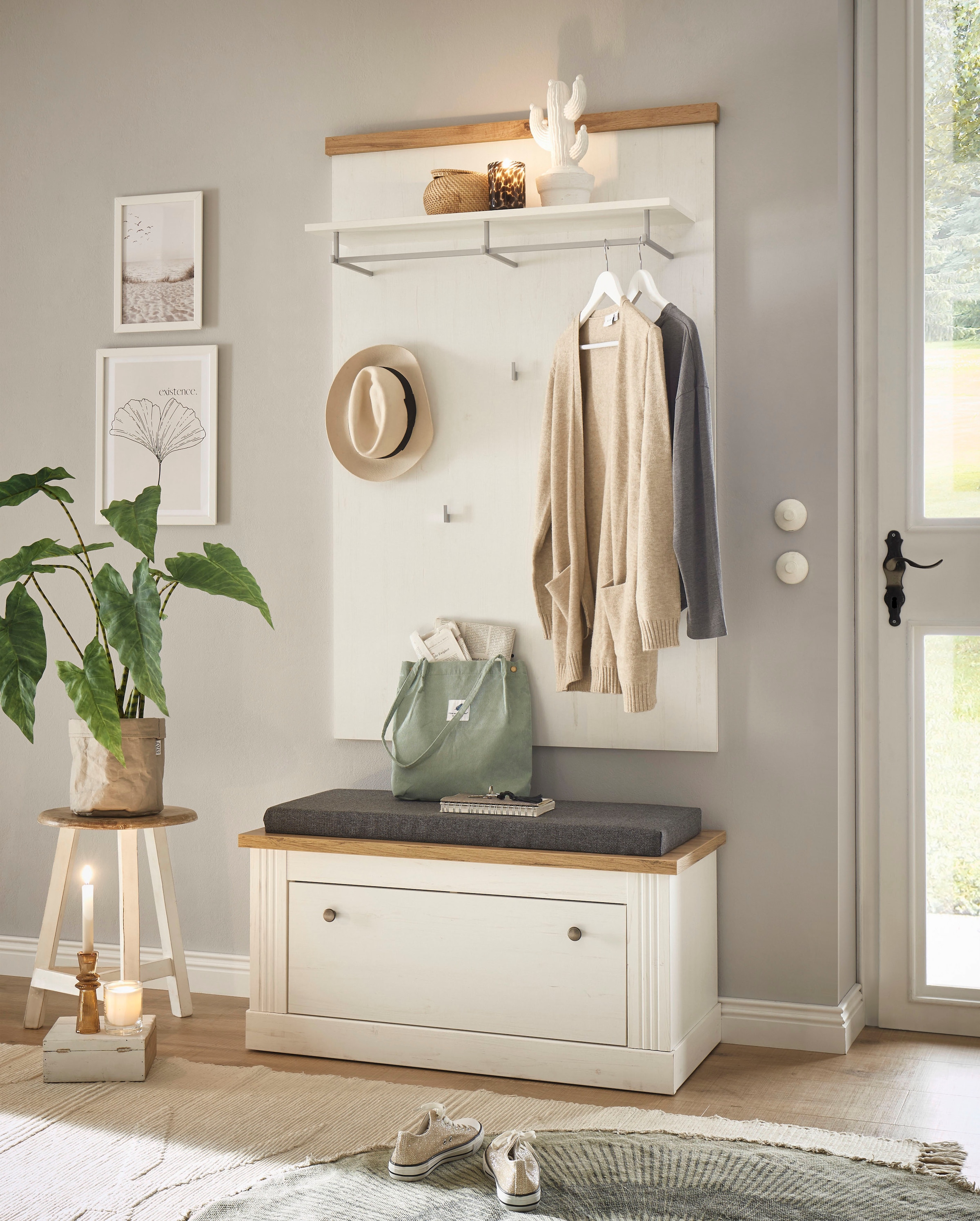 Home affaire Garderobenpaneel »WESTMINSTER TOPSELLER«, (Breite ca. 91 cm), im romantischen Landhausstil