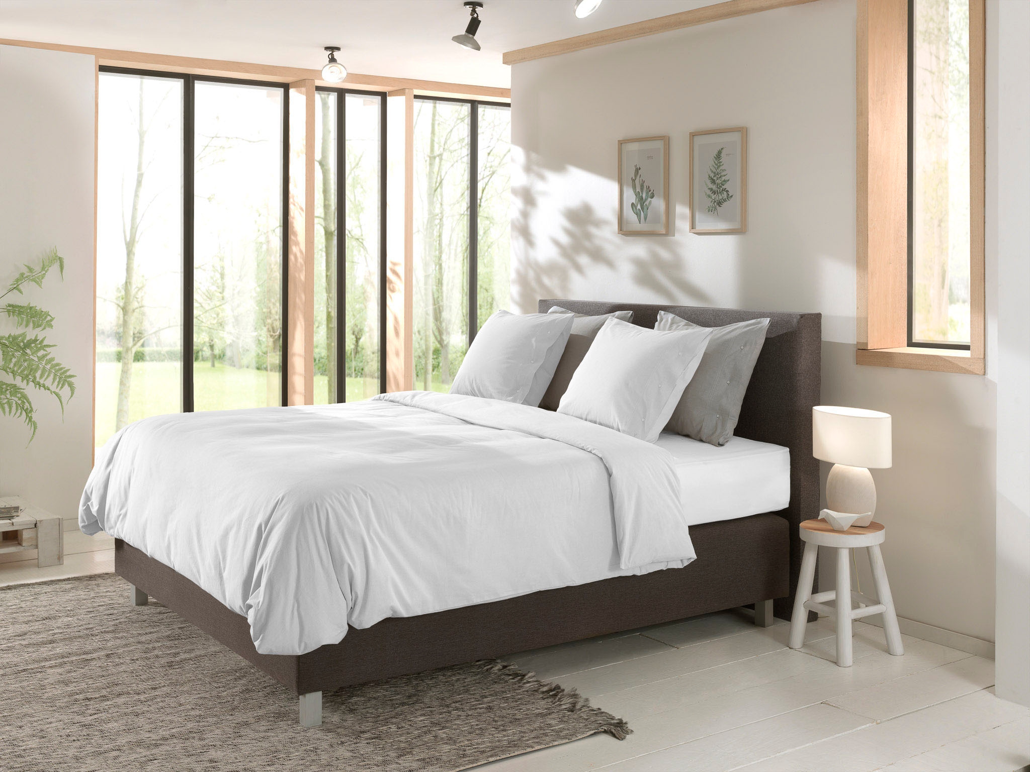 YELLOW Bettwäsche »Chambray« 2 tlg. Uni Design, 100% Baumwolle ab 135x200 cm.