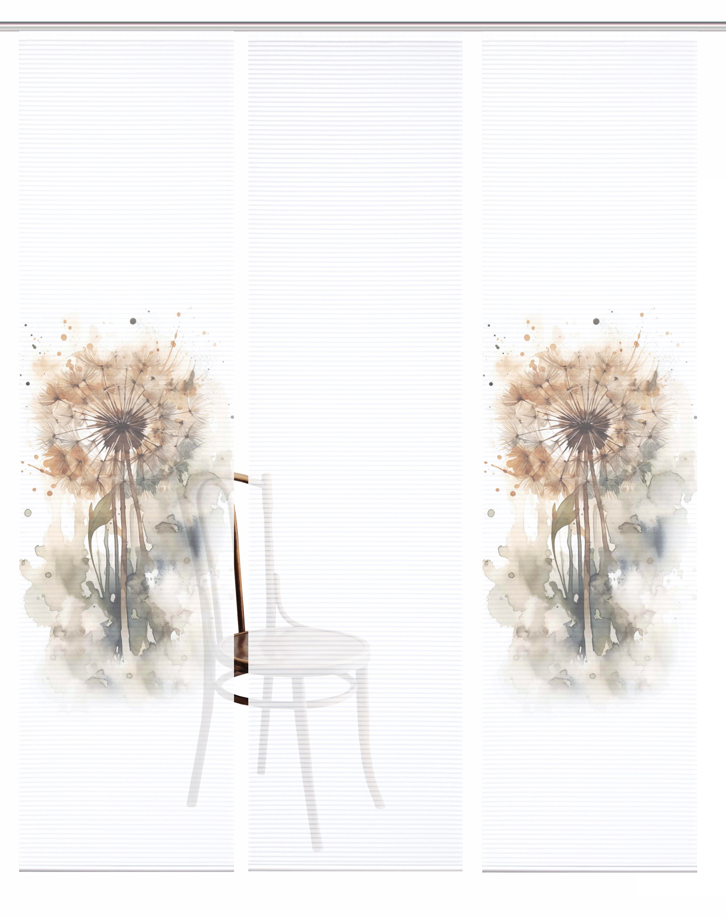 HOME in green Schiebegardine »AMARANDE« Paneelwagen 3 Stk. tlg. Bambusoptik, SET, recycelt, Digitaldruck