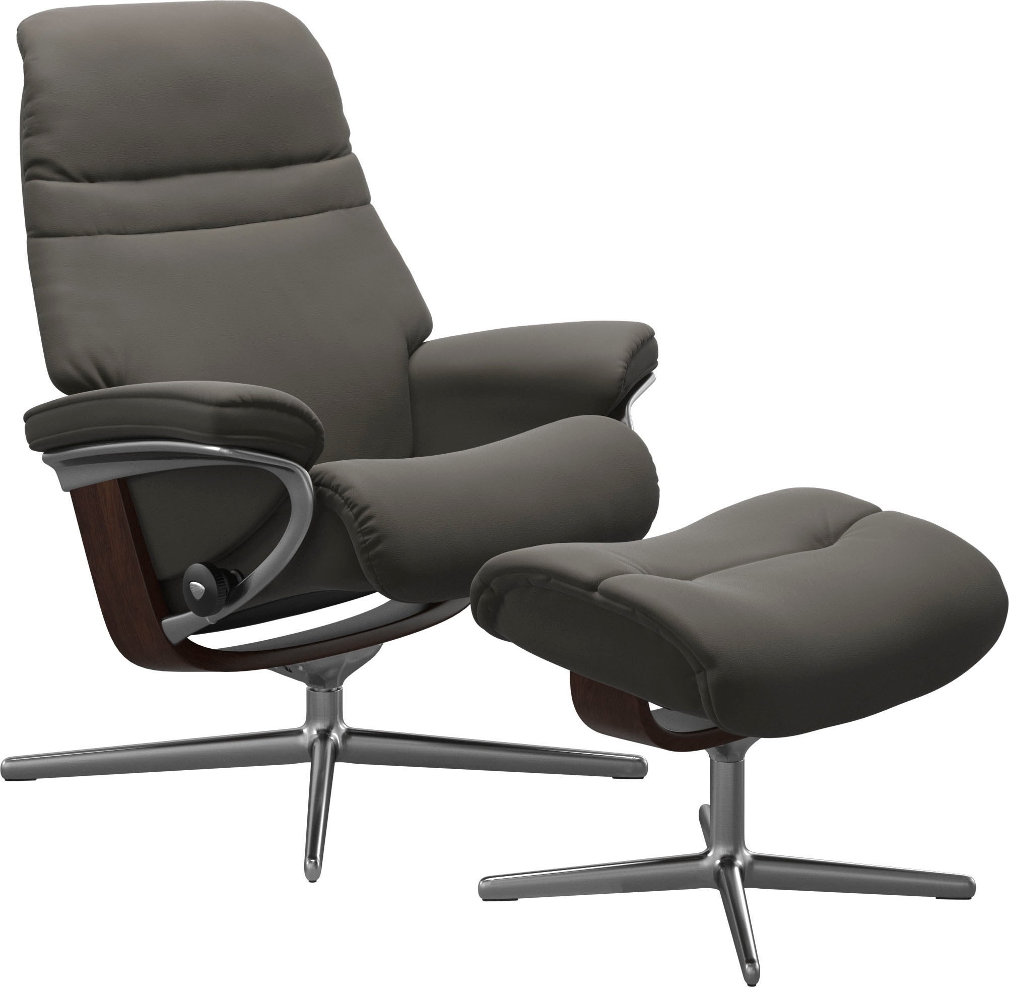 Stressless "Sunrise" Set, Relaxsessel mit Hocker, mit Hocker, mit Cross Bas günstig online kaufen