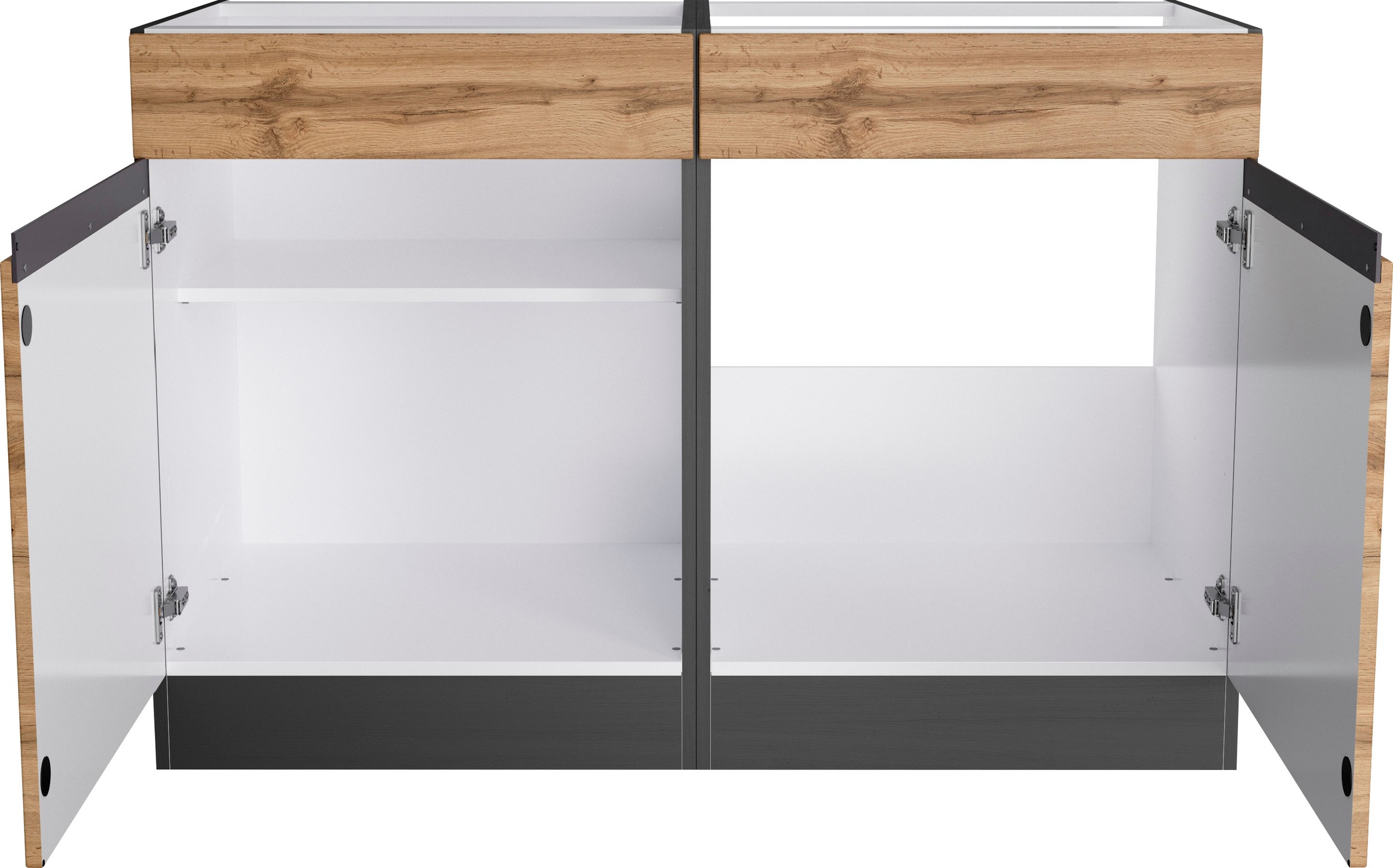 KOCHSTATION Spülenschrank »KS-Riesa«, Breite 120 cm, MDF-Fronten