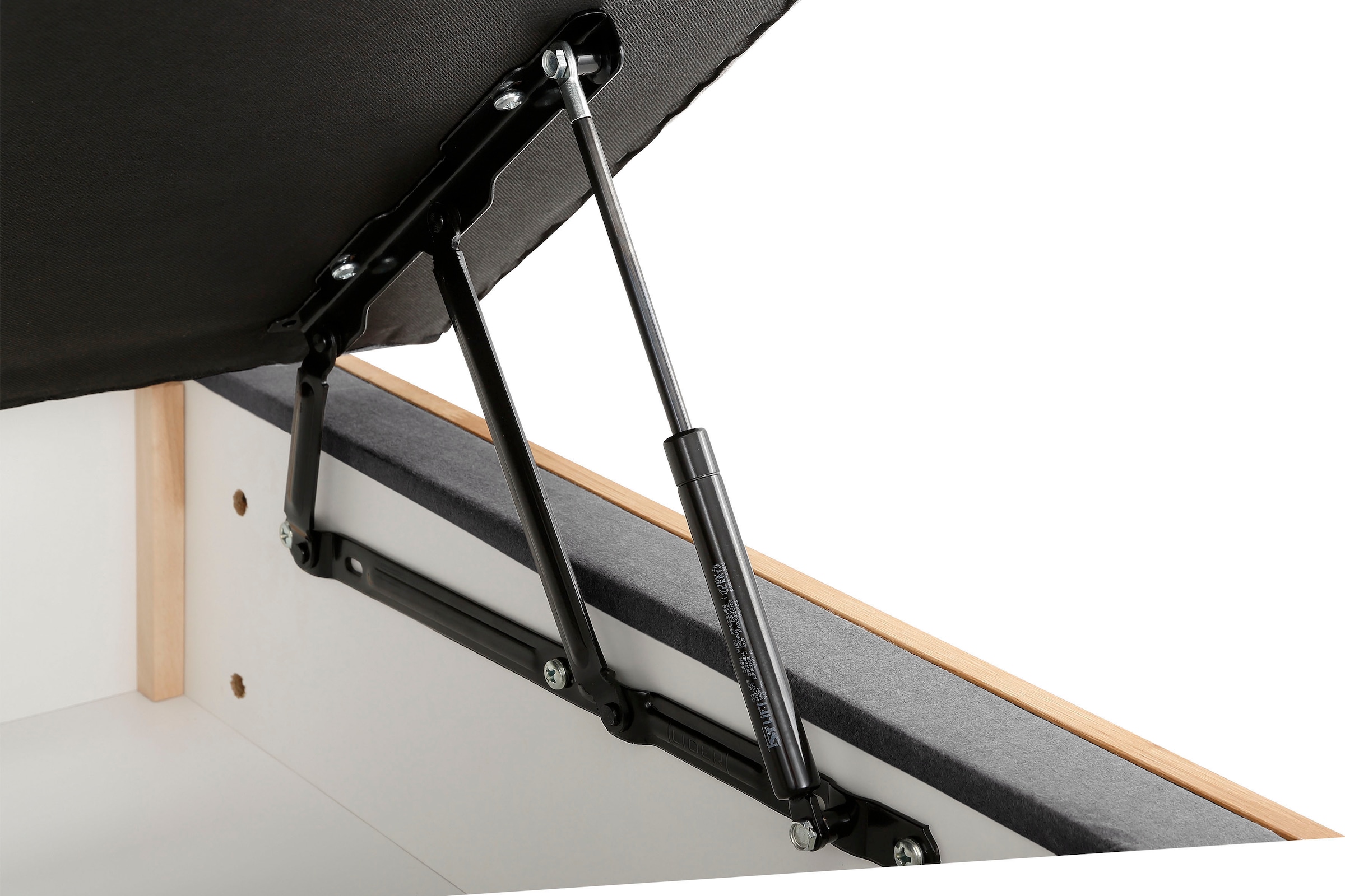 OTTO products Boxspringbett, LED-Beleuchtung, mit zertifizierten, recycelten Bezugsstoffen