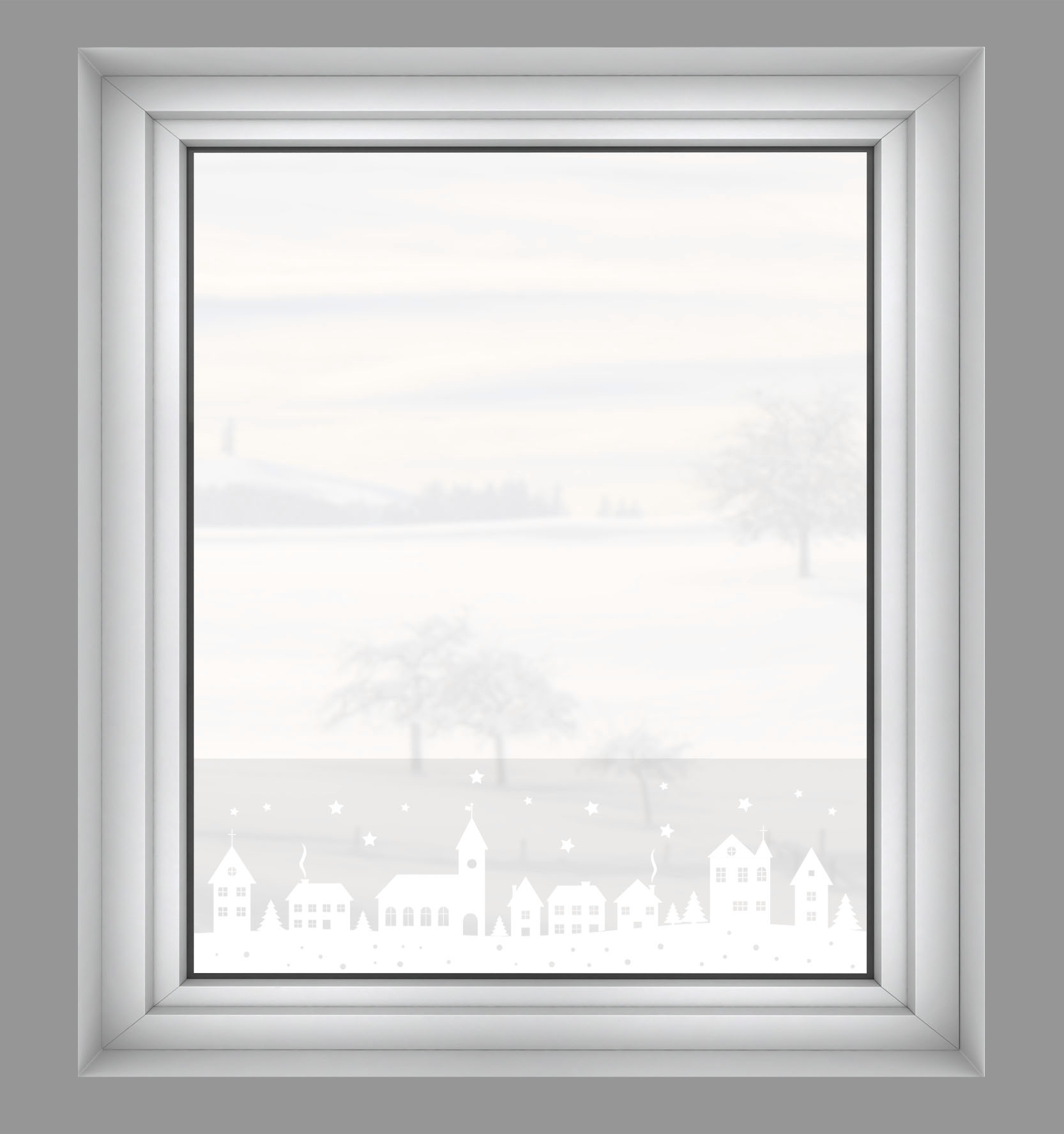 GARDINIA Fensterfolie »Statische Deko-Folie X-Mas Stadt halbtransparent 20 günstig online kaufen