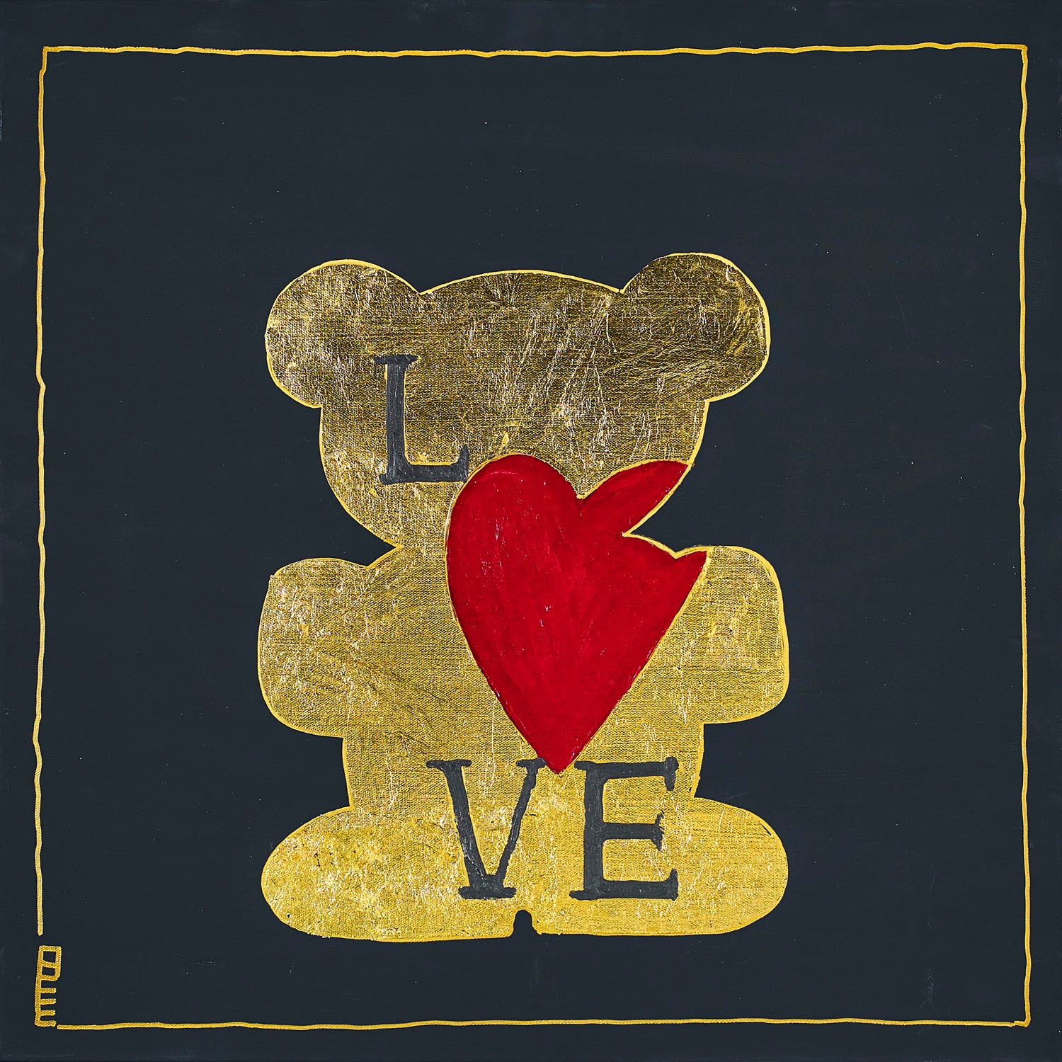 queence Leinwandbild »Bears Love«, Bär-Bären-Kunst, (1 St.), Premium-Leinwa günstig online kaufen