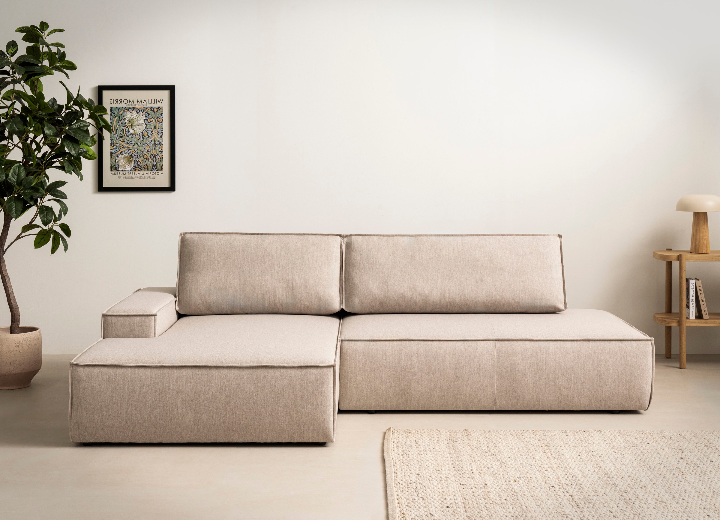 Home affaire Ecksofa »SHERWOOD, Schlafsofa in L-Form offen (275cm), Cord, L günstig online kaufen
