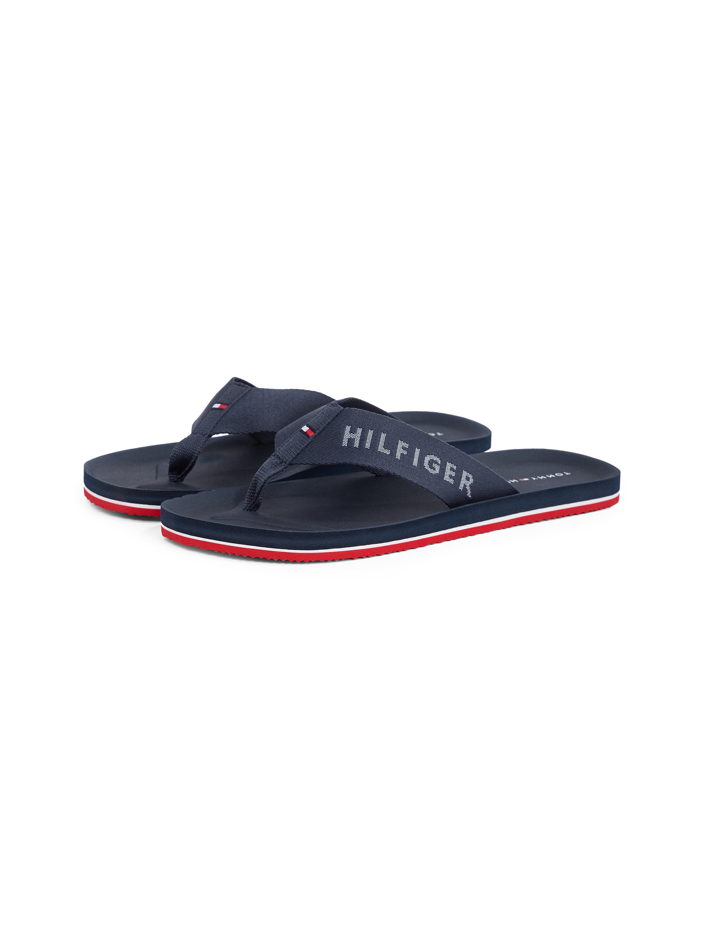 Tommy Hilfiger Zehentrenner »COMFORT HILFIGER BEACH SANDAL«, Dianette, Badeschuh, Schlupfschuh mit Logoschriftzug