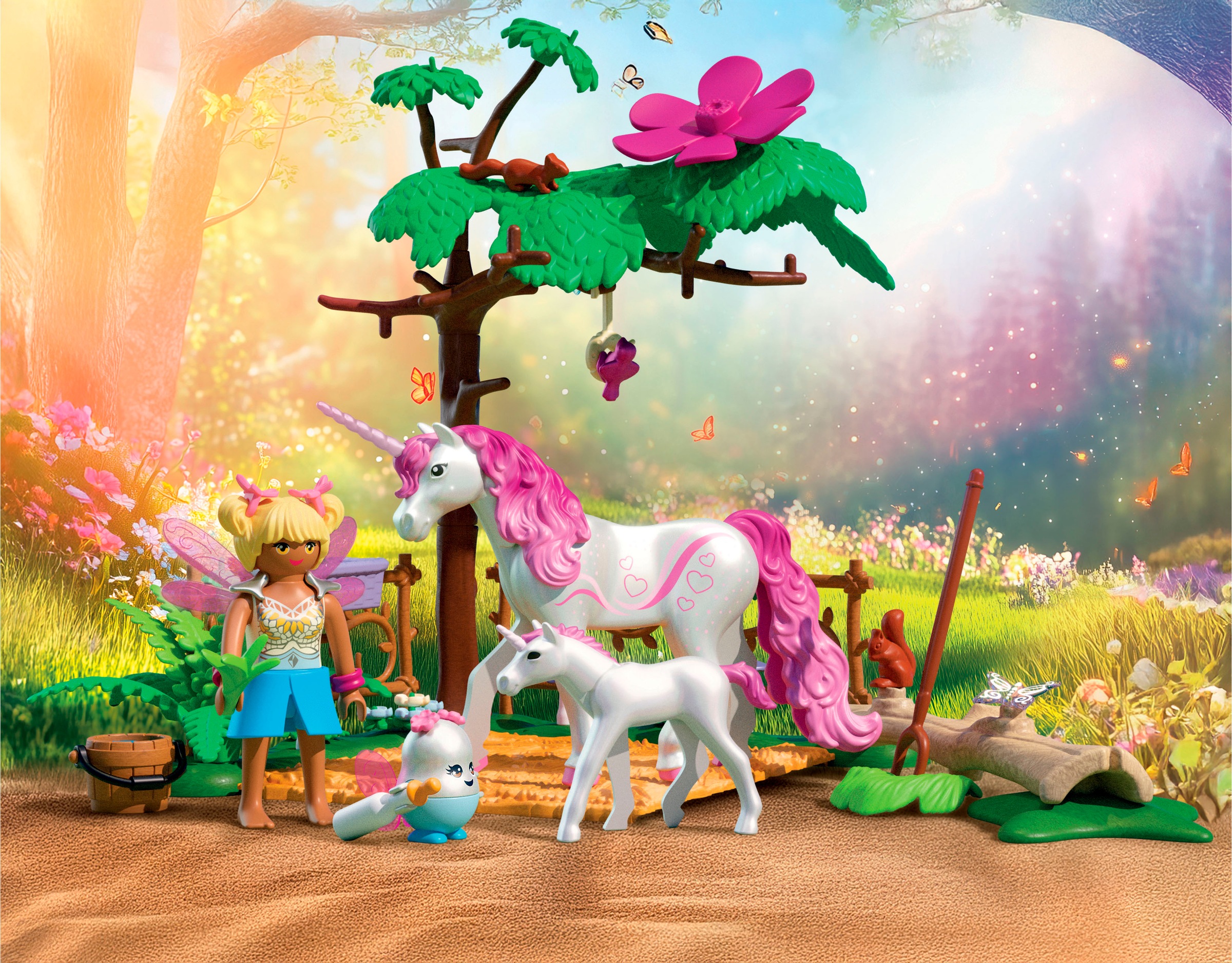 Playmobil® Konstruktions-Spielset »Zauberhafter Einhorn-Stall für Mama und Fohlen (71839), Princess Magic« Made in Europe