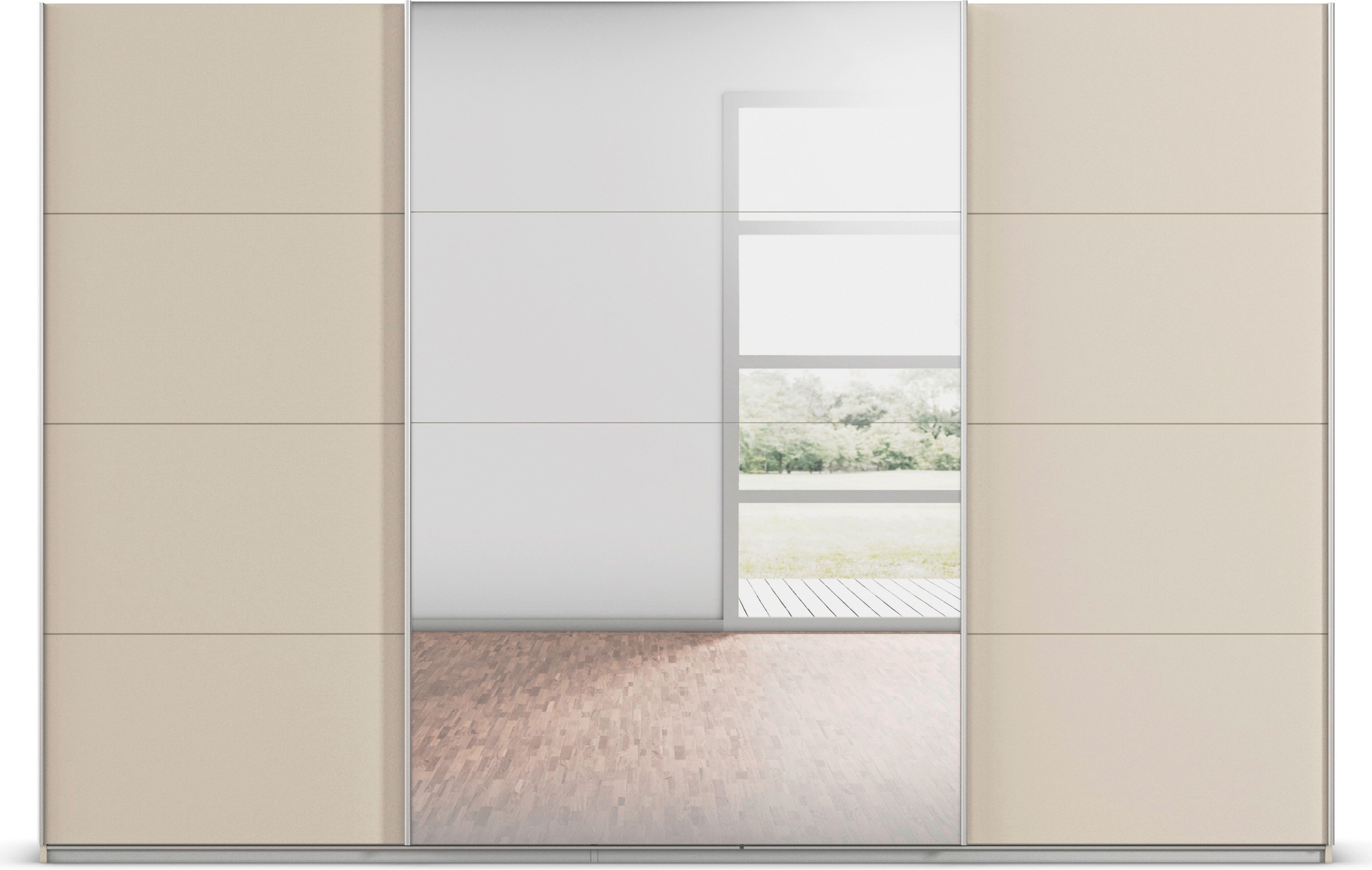 rauch Schwebetürenschrank »Kleiderschrank Schrank Garderobe AGORDO«, Top Innenausstattung, in 4 Breiten und 2 Höhen MADE IN GERMANY