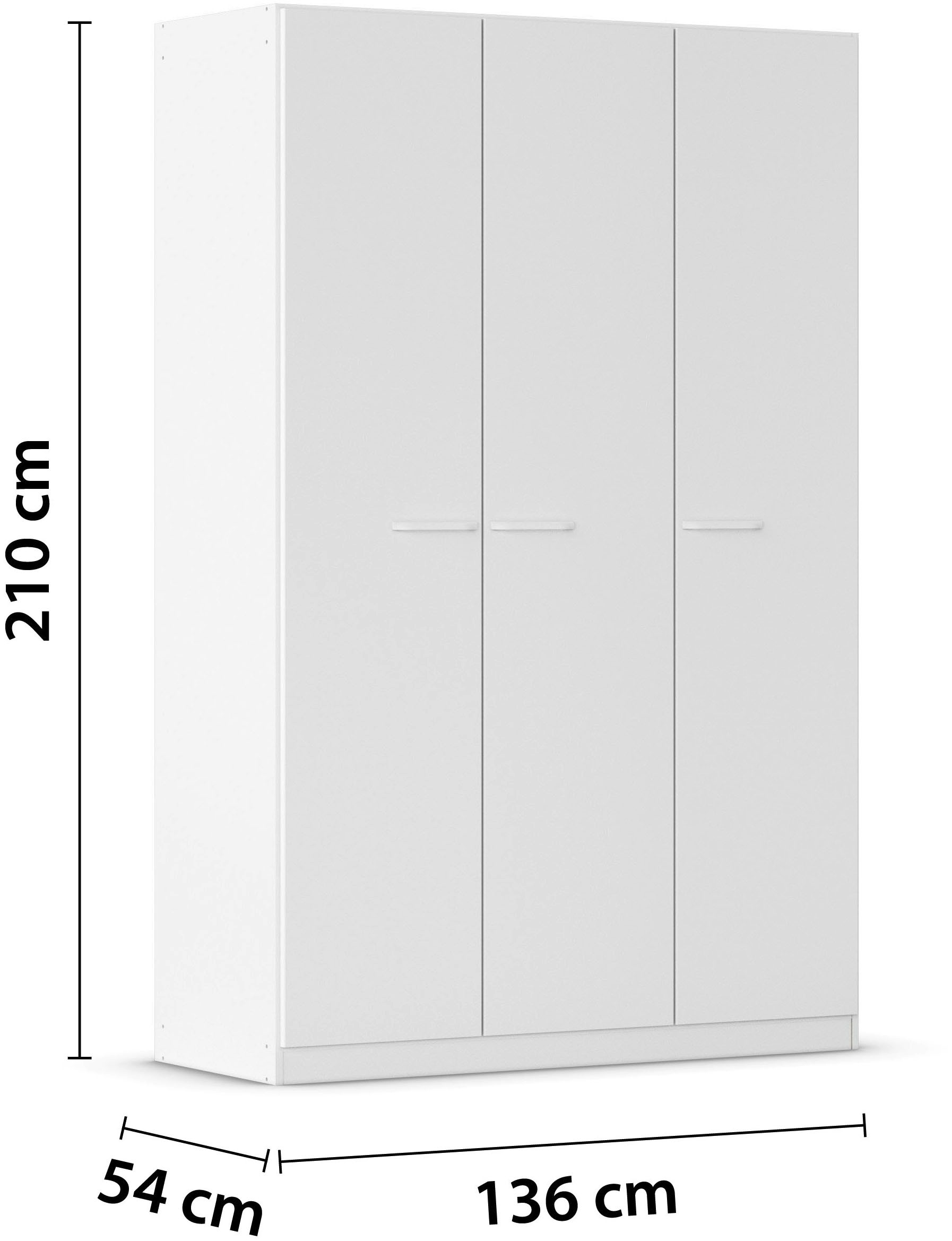 rauch Drehtürenschrank »Kleiderschrank Schrank Garderobe TOPSELLER OTELI inkl. Inneneinteilung«, (erhältlich in Breiten 91-360 cm, ab Breite 136cm inkl. Innenschubladen), mit zusätzlichen Einlegeböden, optional mit Spiegel MADE IN GERMANY