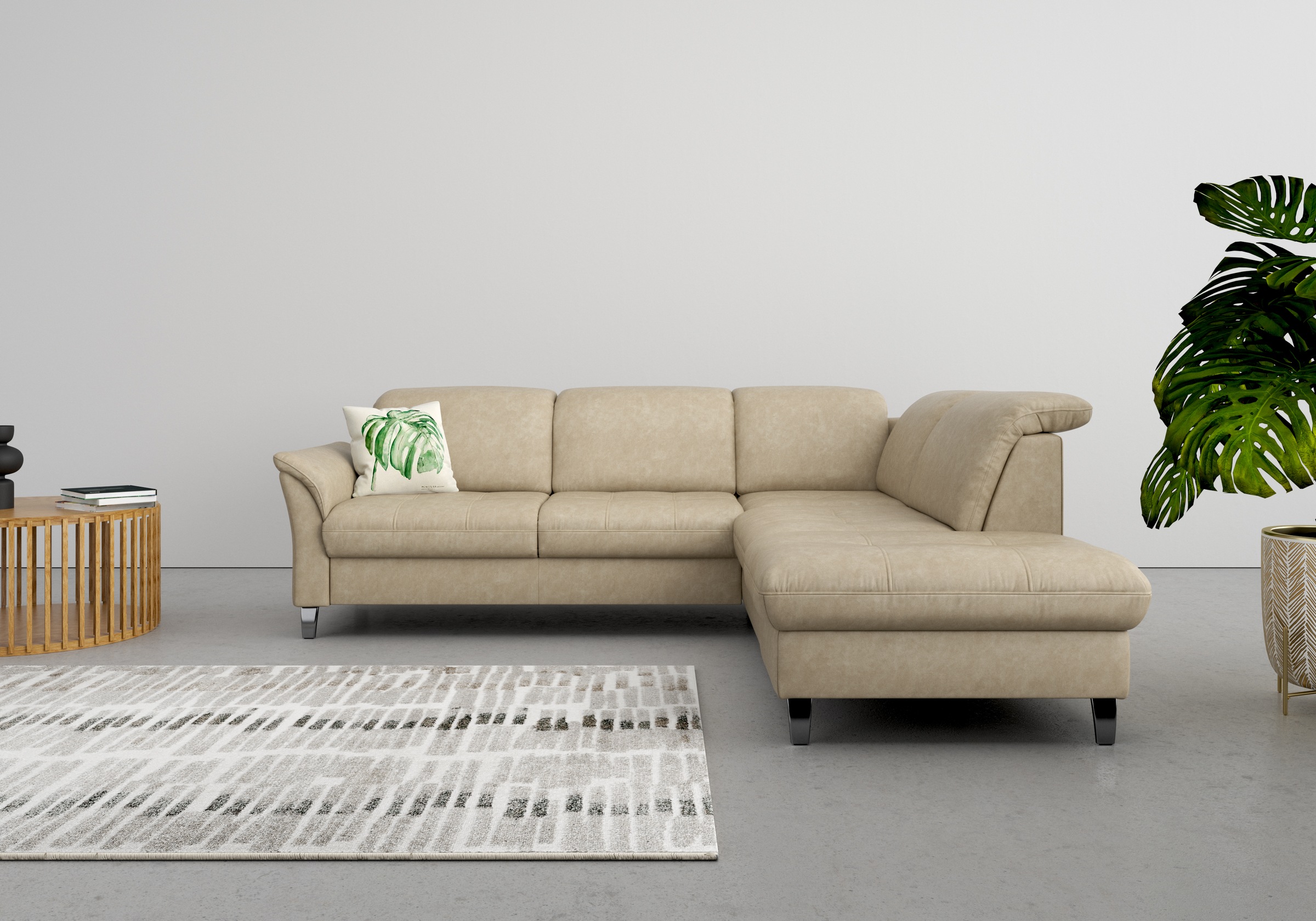 sit&more Ecksofa »Maggiore L-Form«, wahlweise mit Kopfteilverstellung, Bettfunktion und Stauraum