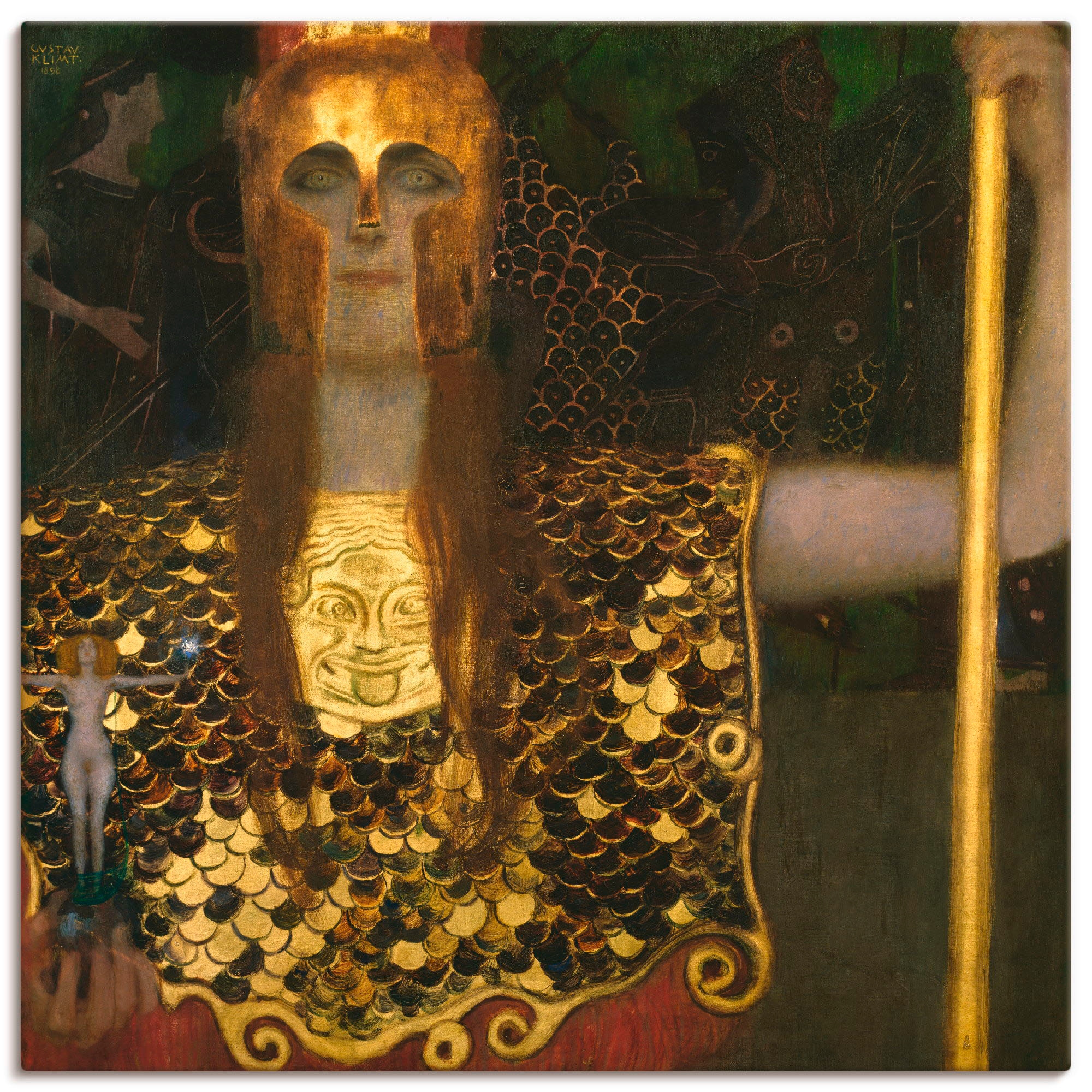 Artland Leinwandbild »Pallas Athene«, Götter, (1 St.), auf Keilrahmen gespa günstig online kaufen