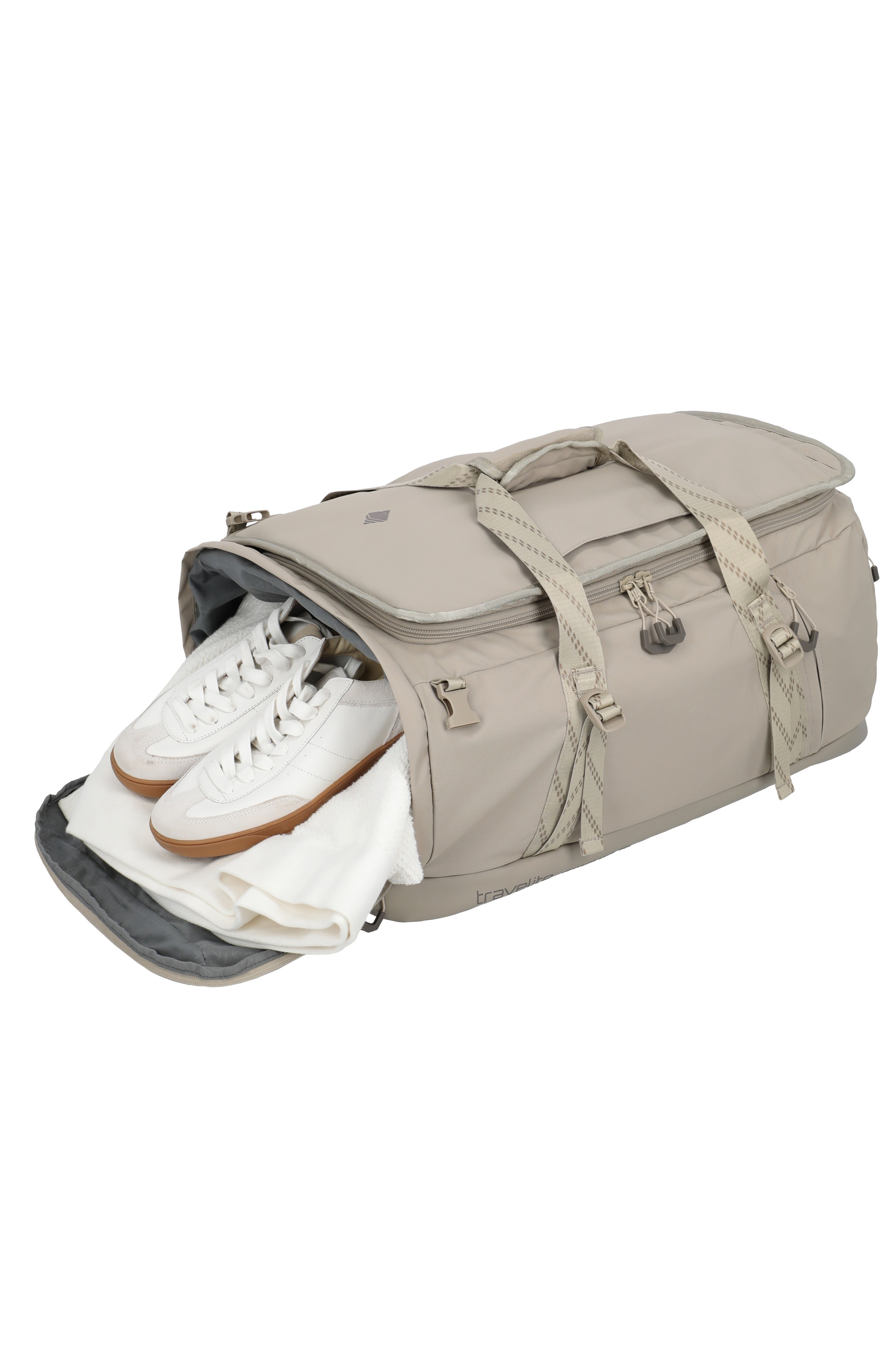 travelite Reisetasche »VENTURE LINE Duffle Bag« aus robustem Nylon mit flexiblen Trageoptionen und Schuhfach