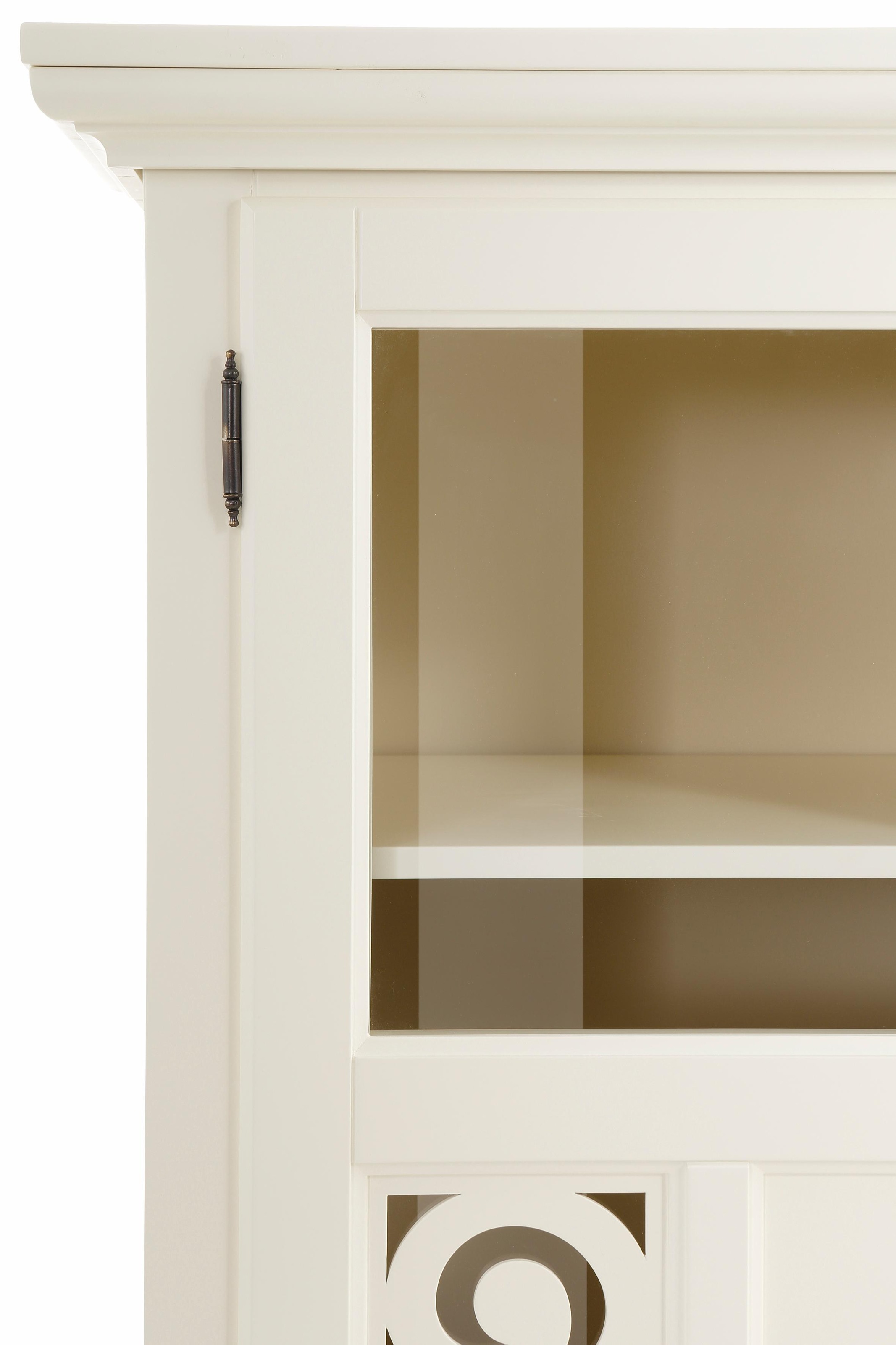 Home affaire Highboard »Arabeske«, Vitrine in Holzoptik, mit Fräsungen auf den Türfronten, Breite 160 cm