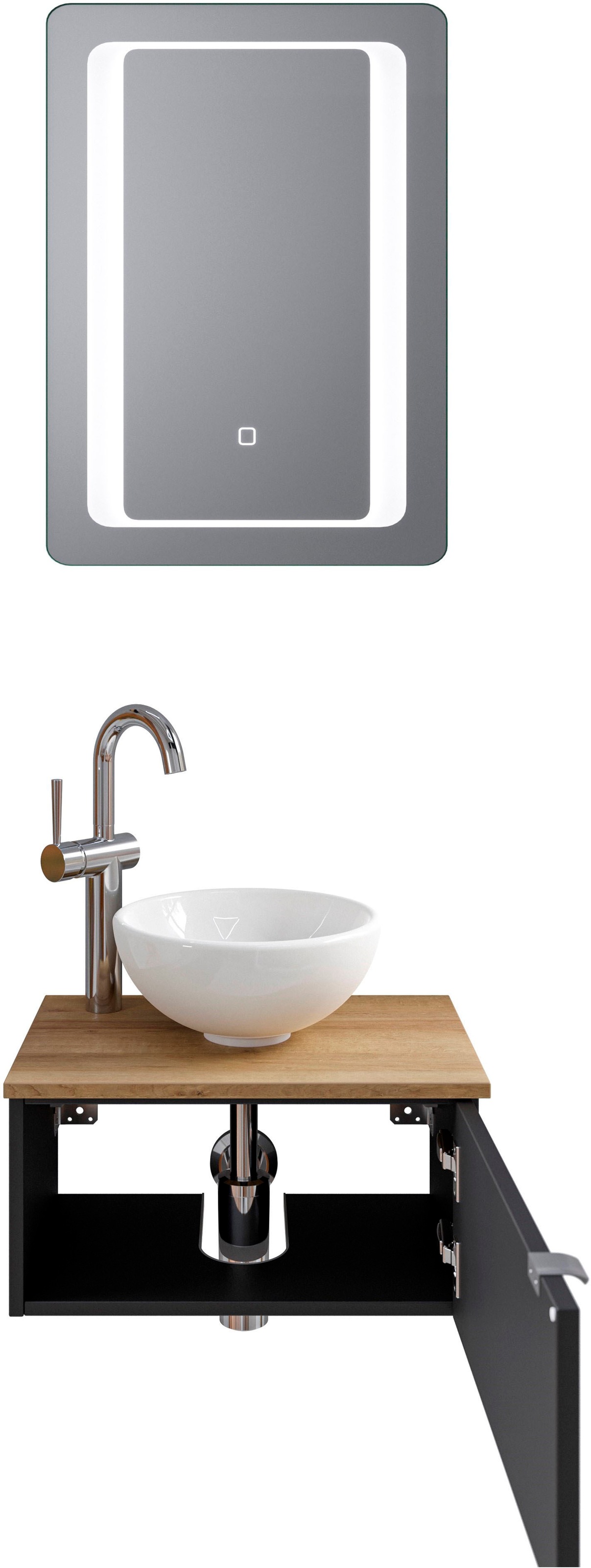 Saphir Badmöbel-Set »Serie 6915« 4 Stk. tlg. Gäste-Bad, 51 cm breit, mit LE günstig online kaufen