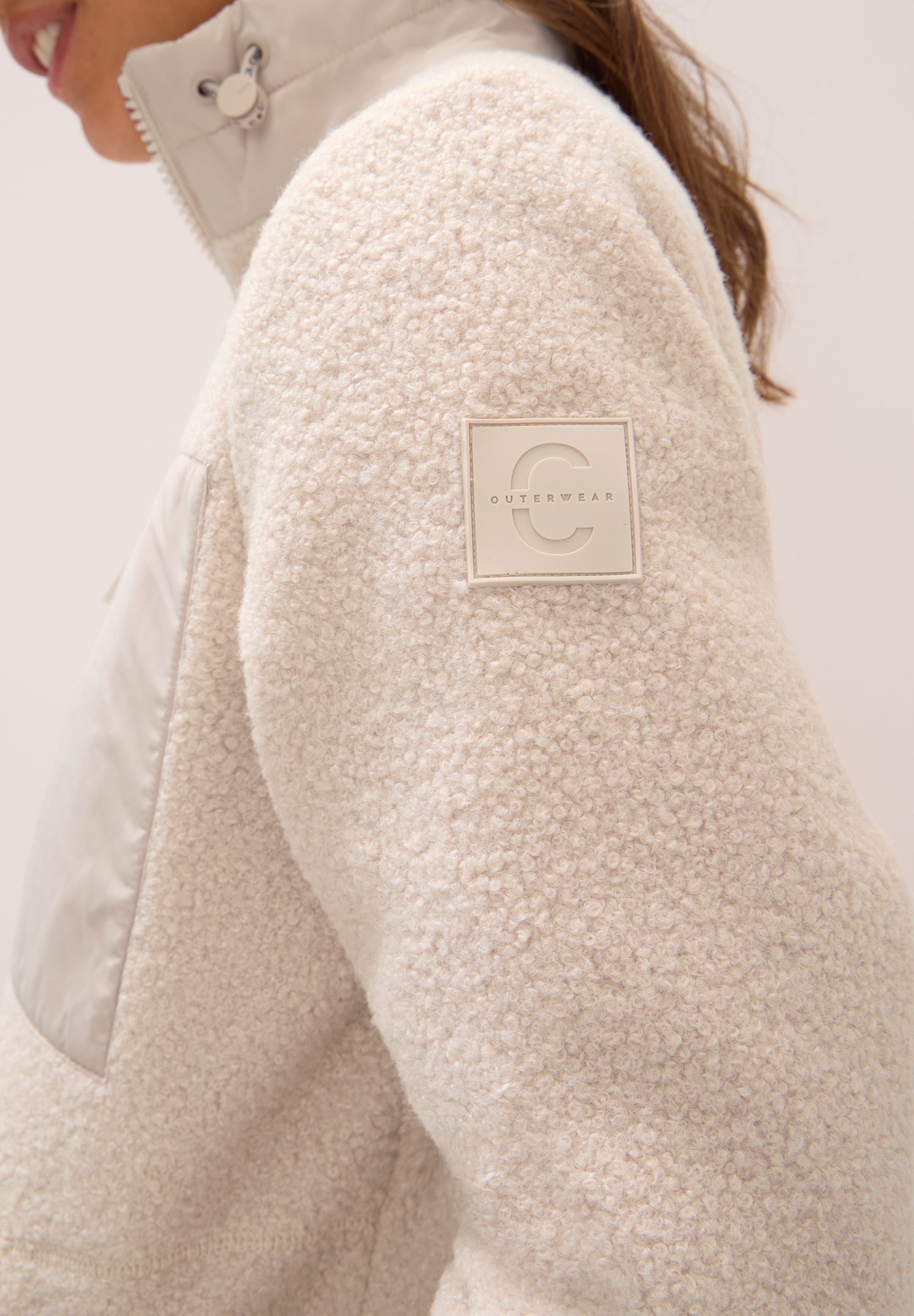 Cecil Plüschjacke, mit Softshell Details