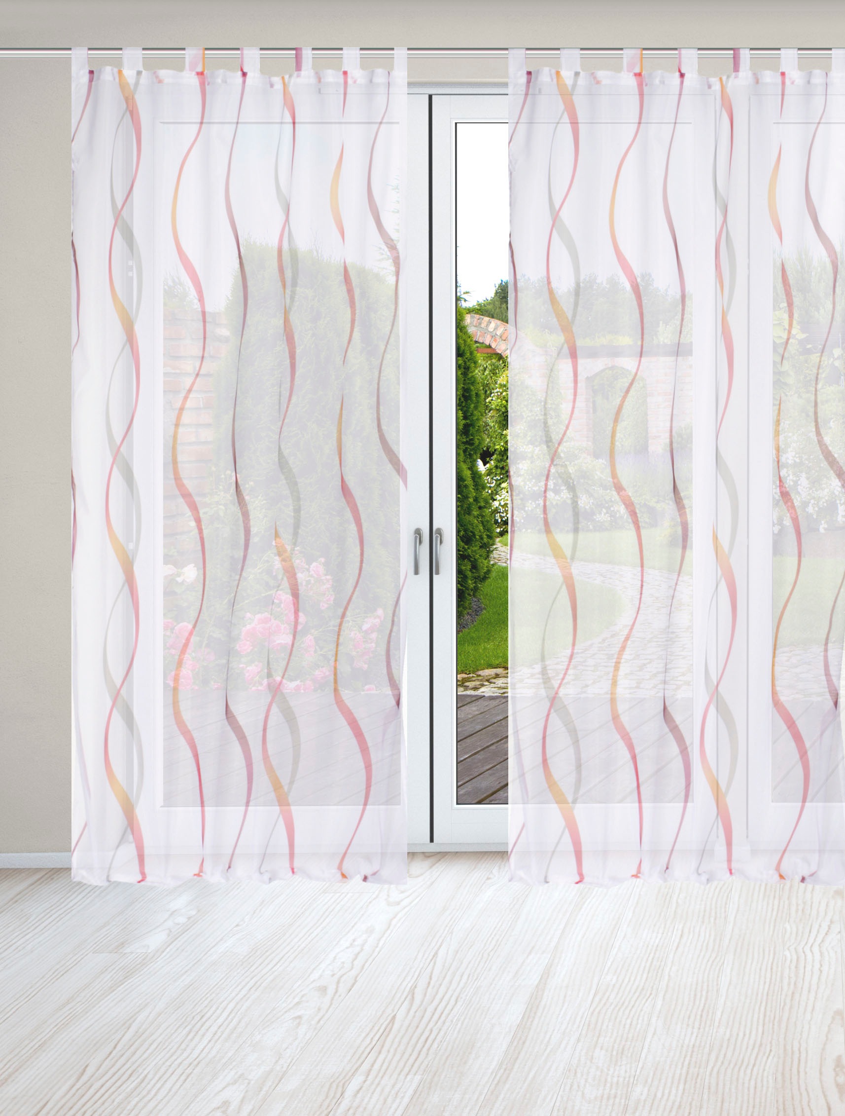 HOME WOHNIDEEN Vorhang »SCHLAUFENSCHAL«, (2 St.), 2er Pack Schlaufenschal b günstig online kaufen