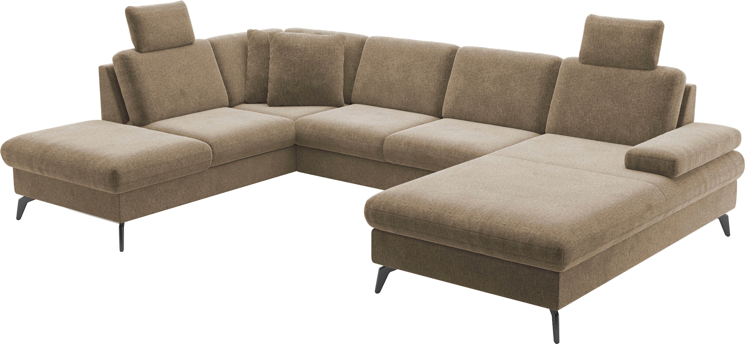 sit&more Wohnlandschaft »Morris Jubi U-Form«, inkl. Armteilfunktion und 1 Zierkissen, wahlweise mit Bettfunktion
