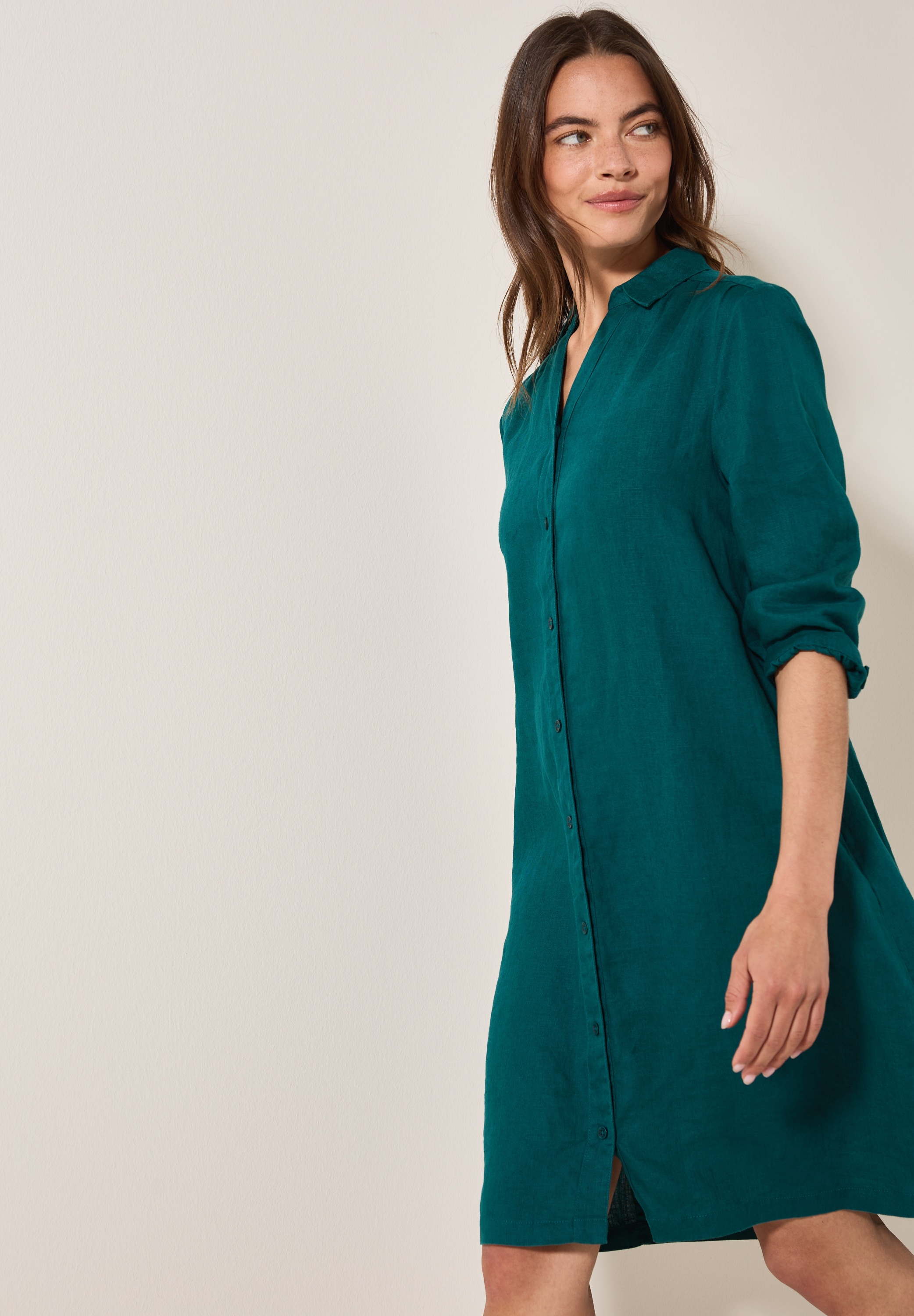 Cecil Blusenkleid, aus Leinen und mit 3/4-Arm