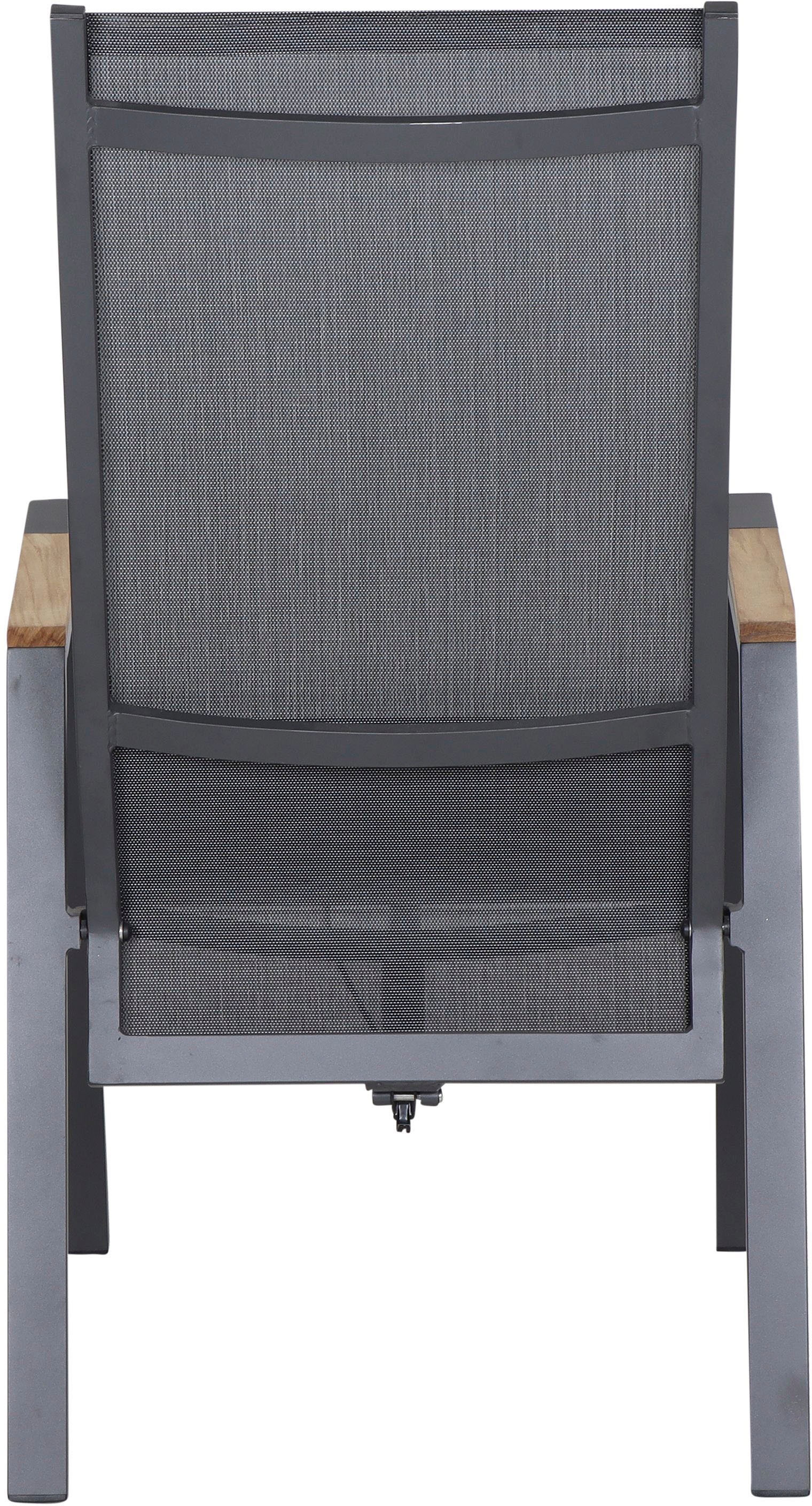 Siena Garden Garten-Essgruppe »Savona / Zurigo«, (Set, 10 tlg.), best. aus 4 Sesseln, 4 Auflagen, 1 Liege und 1 Tisch