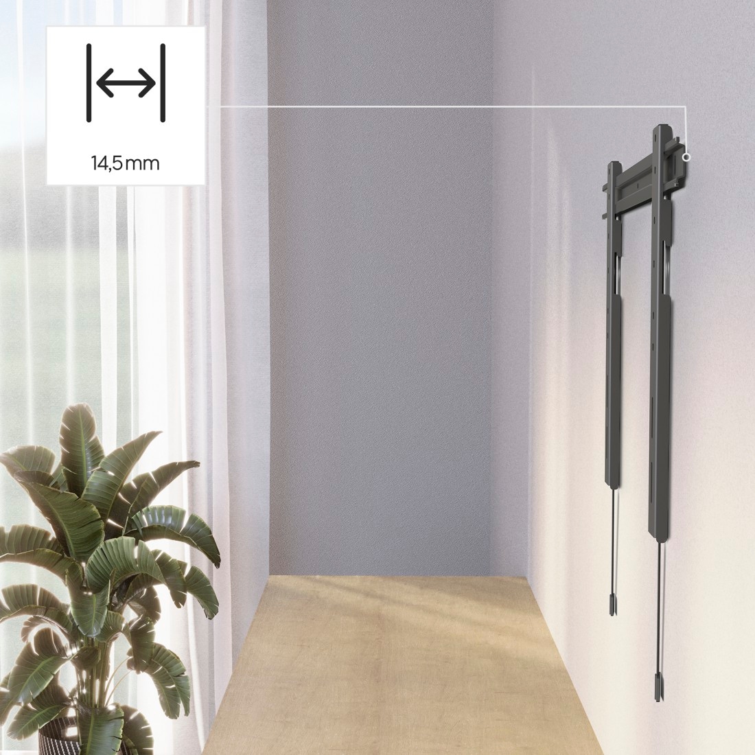 Hama TV-Wandhalterung »Wandhalterung Ultraslim (fix, 37" - 90", VESA 600x400)«, bis 229 cm Zoll